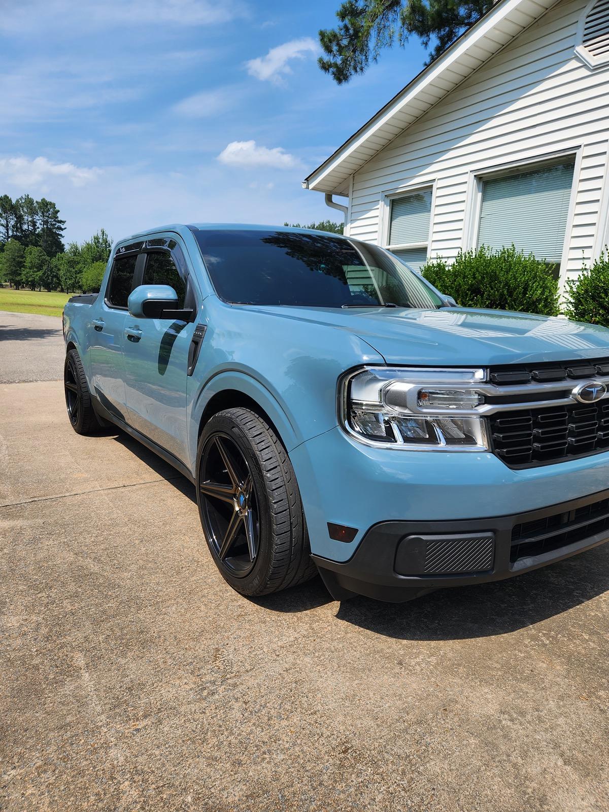 Ford Maverick Few Maverick mods... Escape lowering springs, Escape engine cover, 20" wheels 20230624_151335