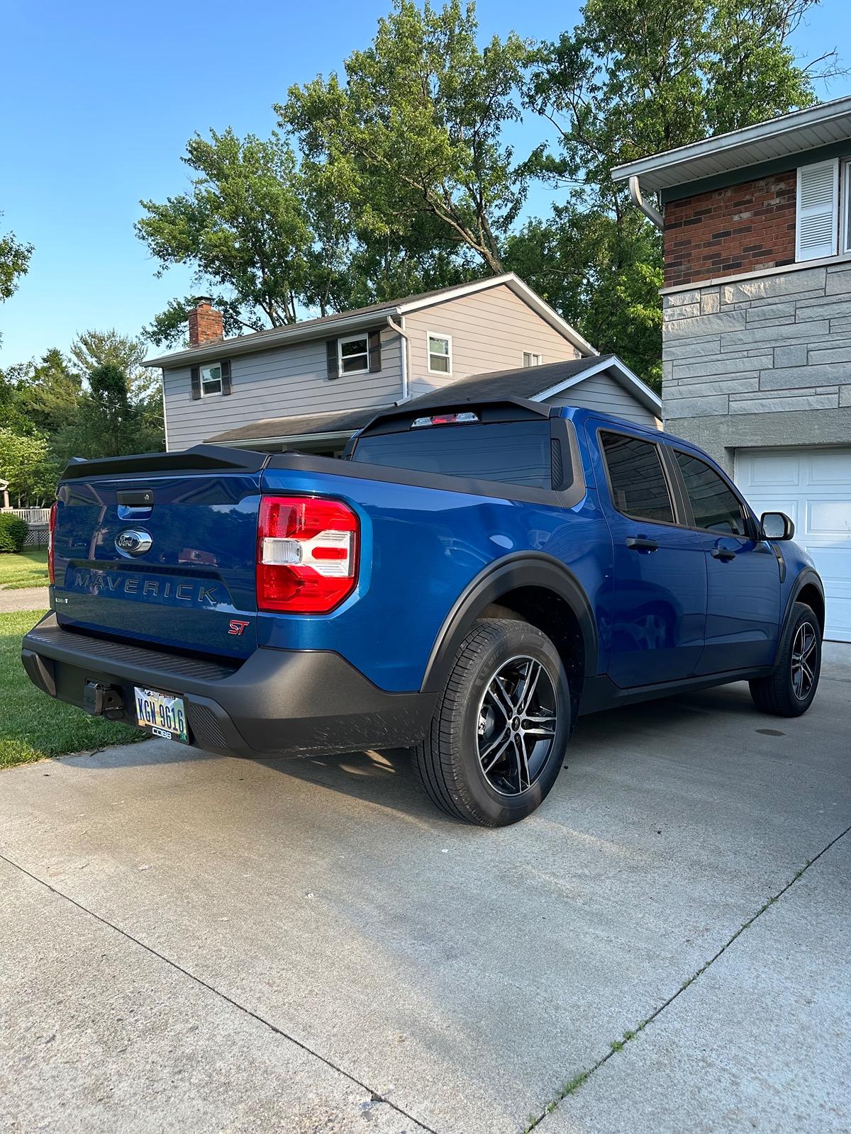 Ford Maverick I finally got the SATIN BLACK REAR CAB SPOILER IMG_3533