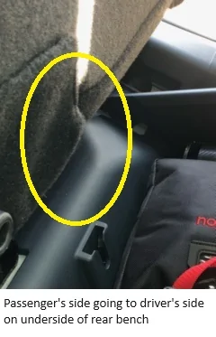 Ford Maverick Rear bench underside issue Mav p to d bench