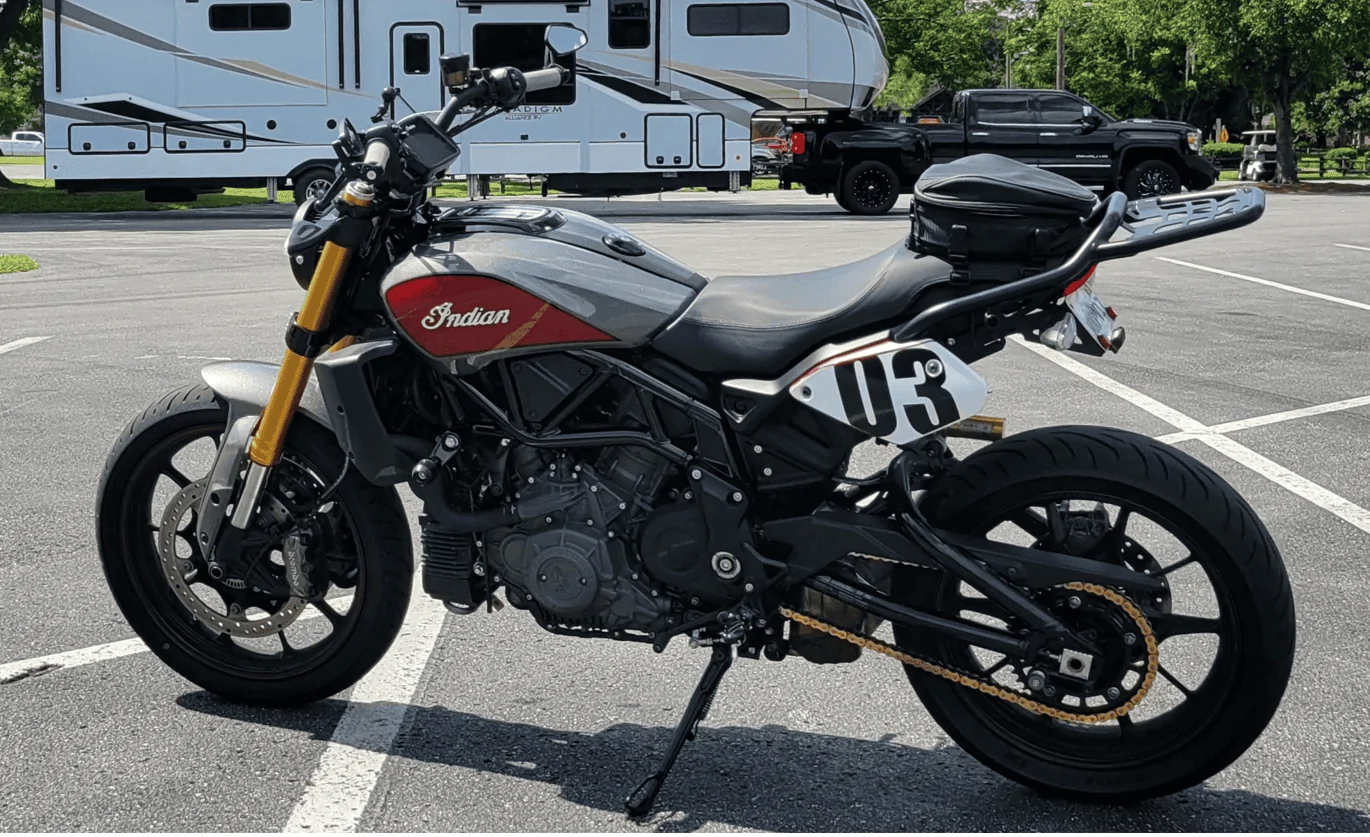 Ford Maverick Indian Scout motorcycle loaded and hauled with no issues 1636211445000