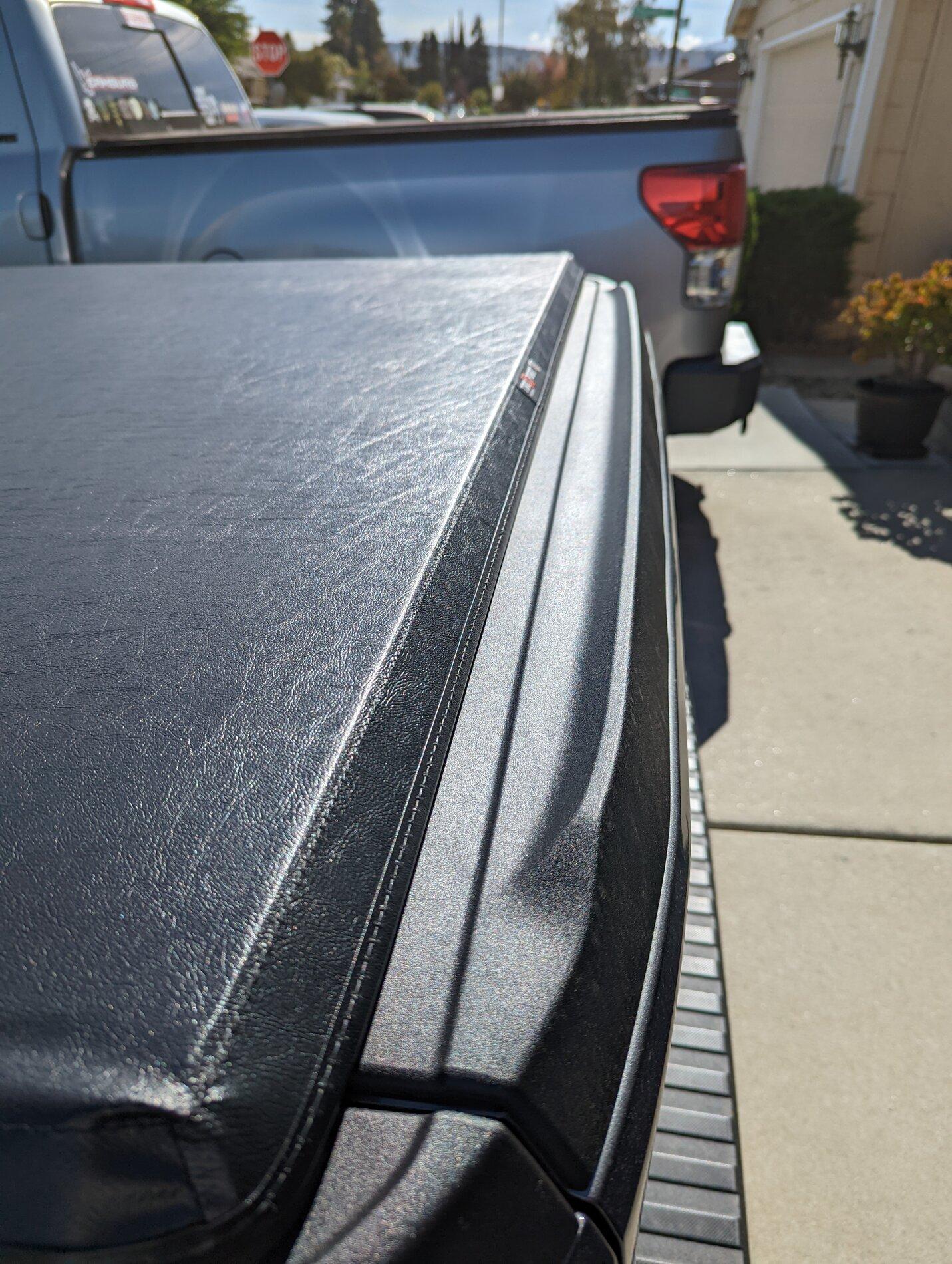 Ford Maverick Truxedo Truxport soft roll up bed cover installed PXL_20211106_200817848