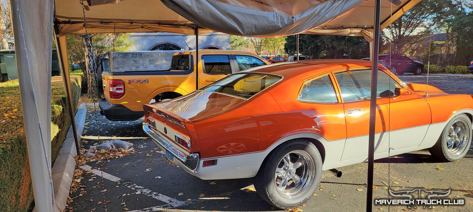 Ford Maverick My 1973 Maverick and my 2022 Maverick side by side 20211104_090629