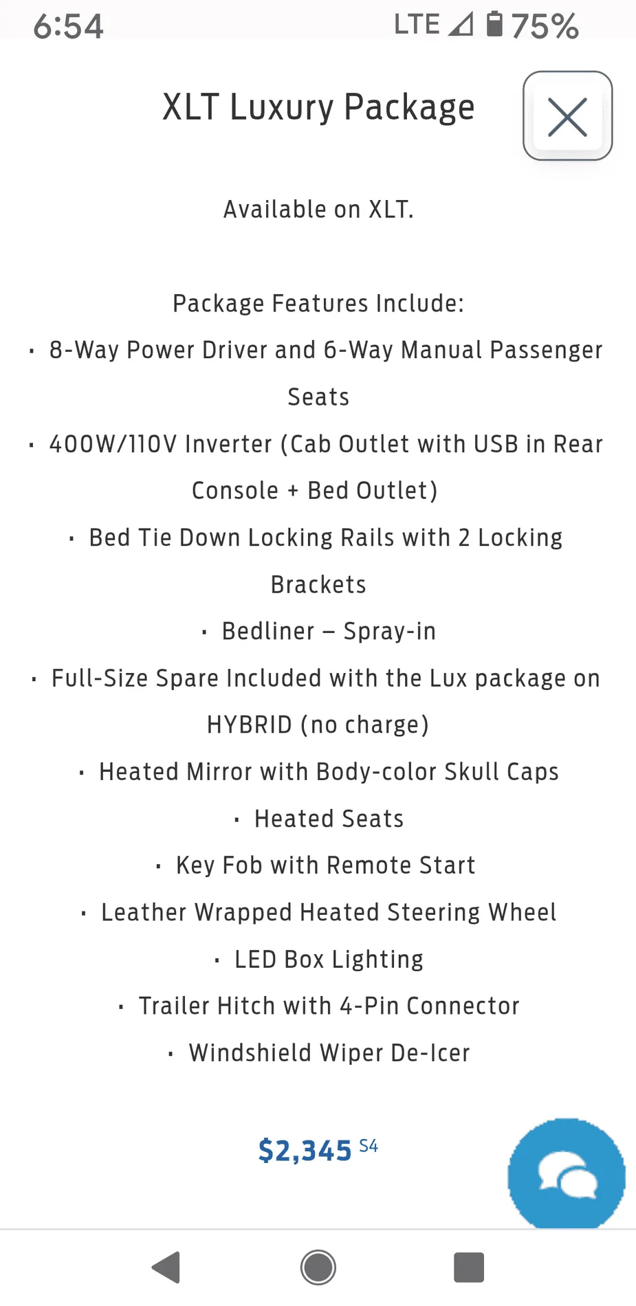 Ford Maverick LUX Pack not optional anymore in Canada Screenshot_20211108-185416