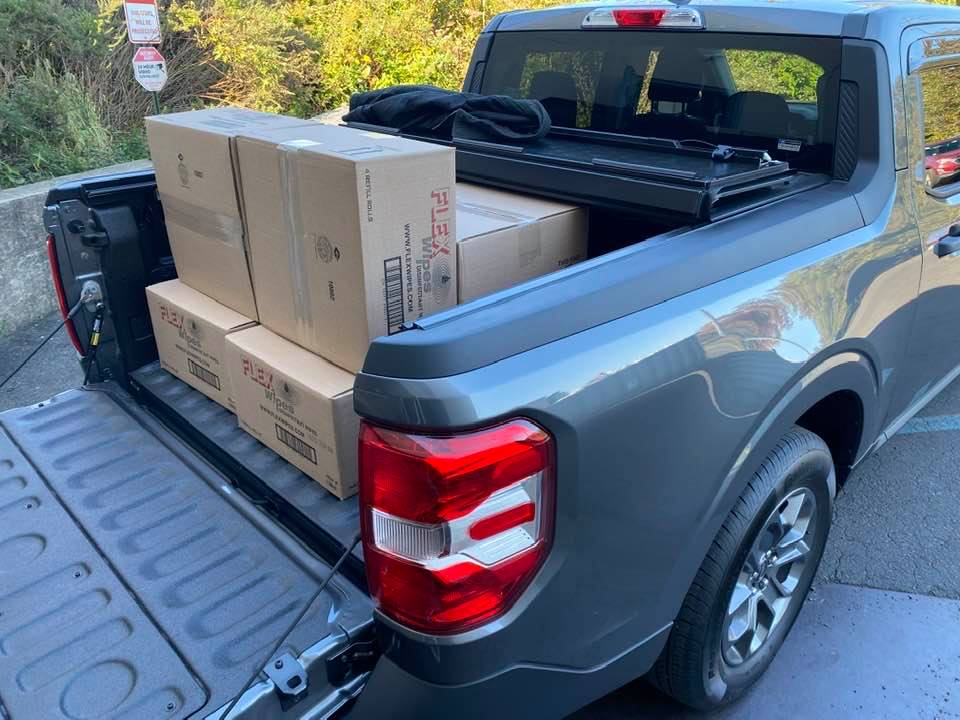 Ford Maverick Hauled 500lbs in bed.  Impressed! 255368185_10227375265273496_1064307298973418292_n
