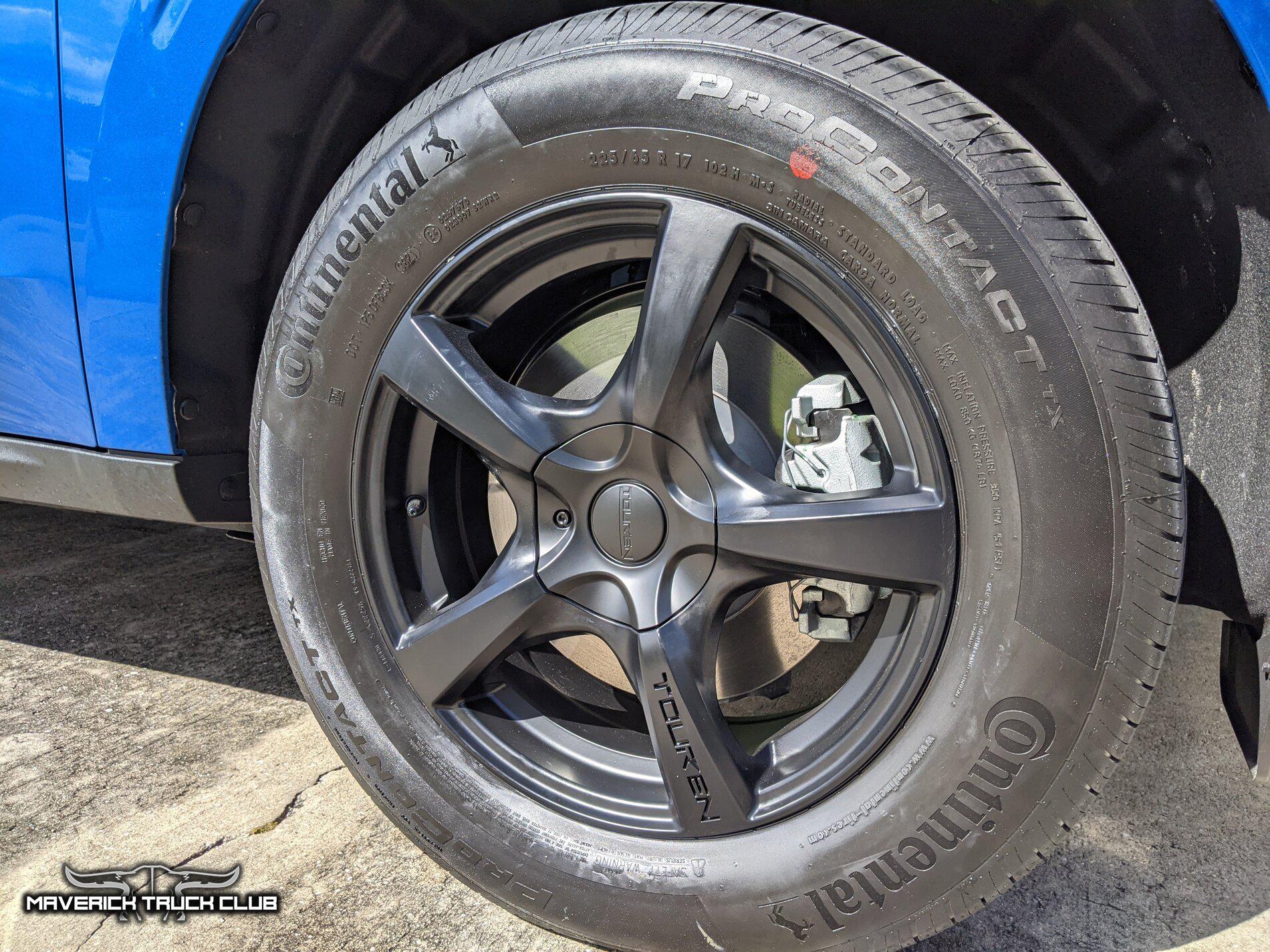 Ford Maverick VELOCITY BLUE Maverick Photos Thread 17%22 Touren TR9 black wheels on 2022 Ford Maverick Velocity Blue 1