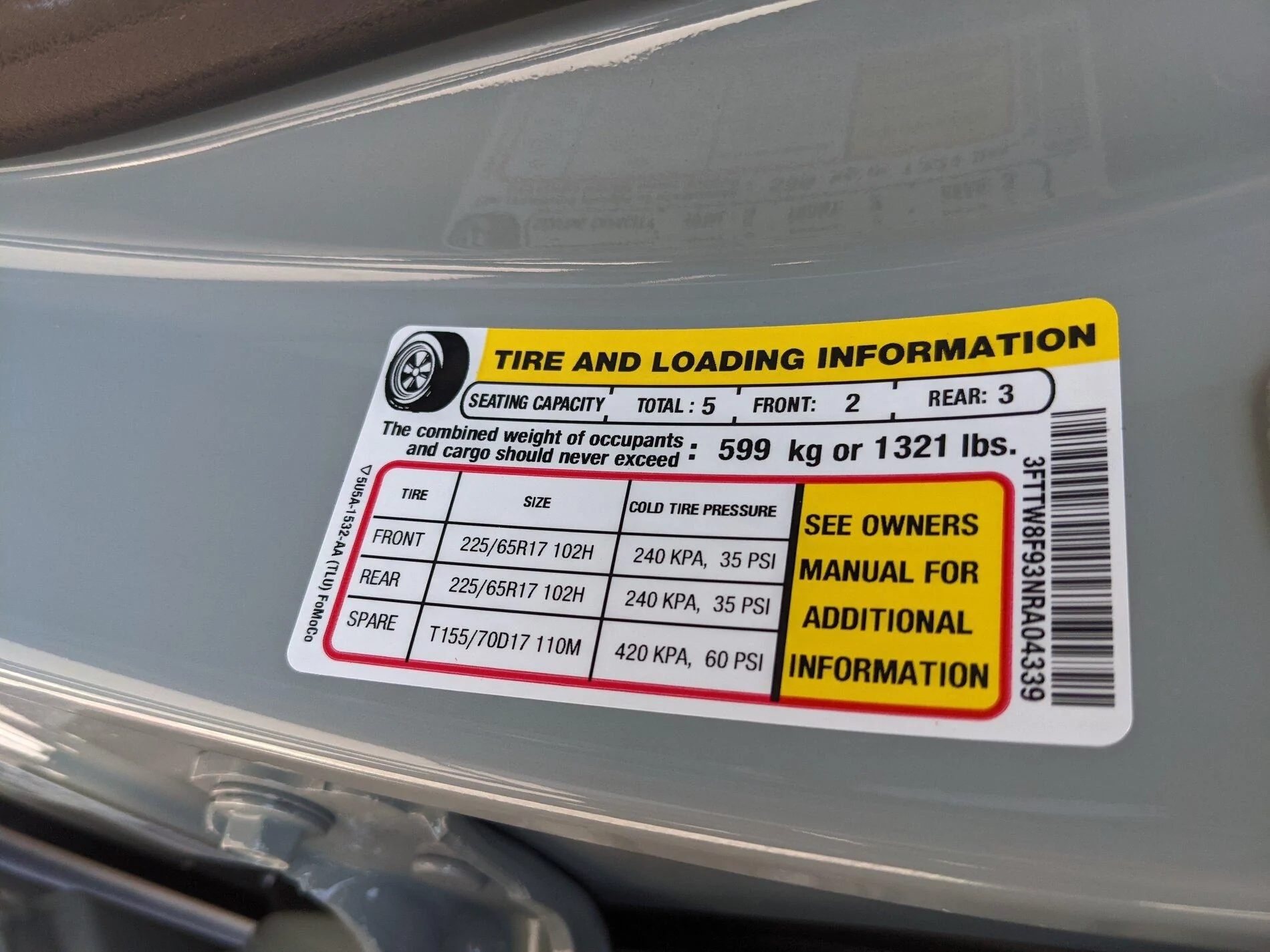 Ford Maverick Post your Payload Label Stickers Here PXL_20210930_171854829.MP
