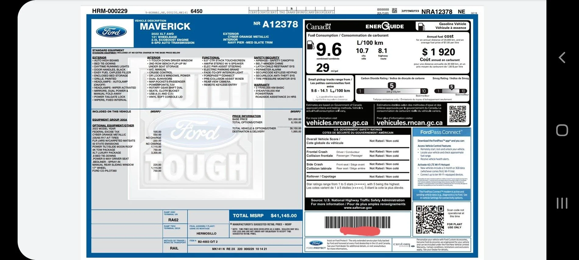 Ford Maverick October 25-29 Ecoboost builds Screenshot_20211110-184800_Driv