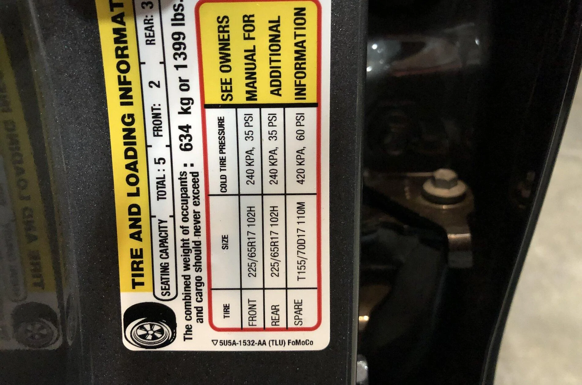 Ford Maverick Post your Payload Label Stickers Here IMG-0405