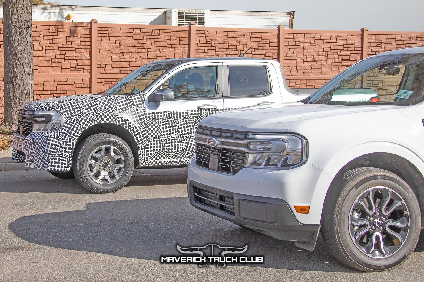 Ford Maverick Rattler Maverick Off-Road Prototype Spied Side-By-Side w/Standard Maverick + New Front Bumper Design maverick-rattler-offroad-upclose-prototype-spied-12