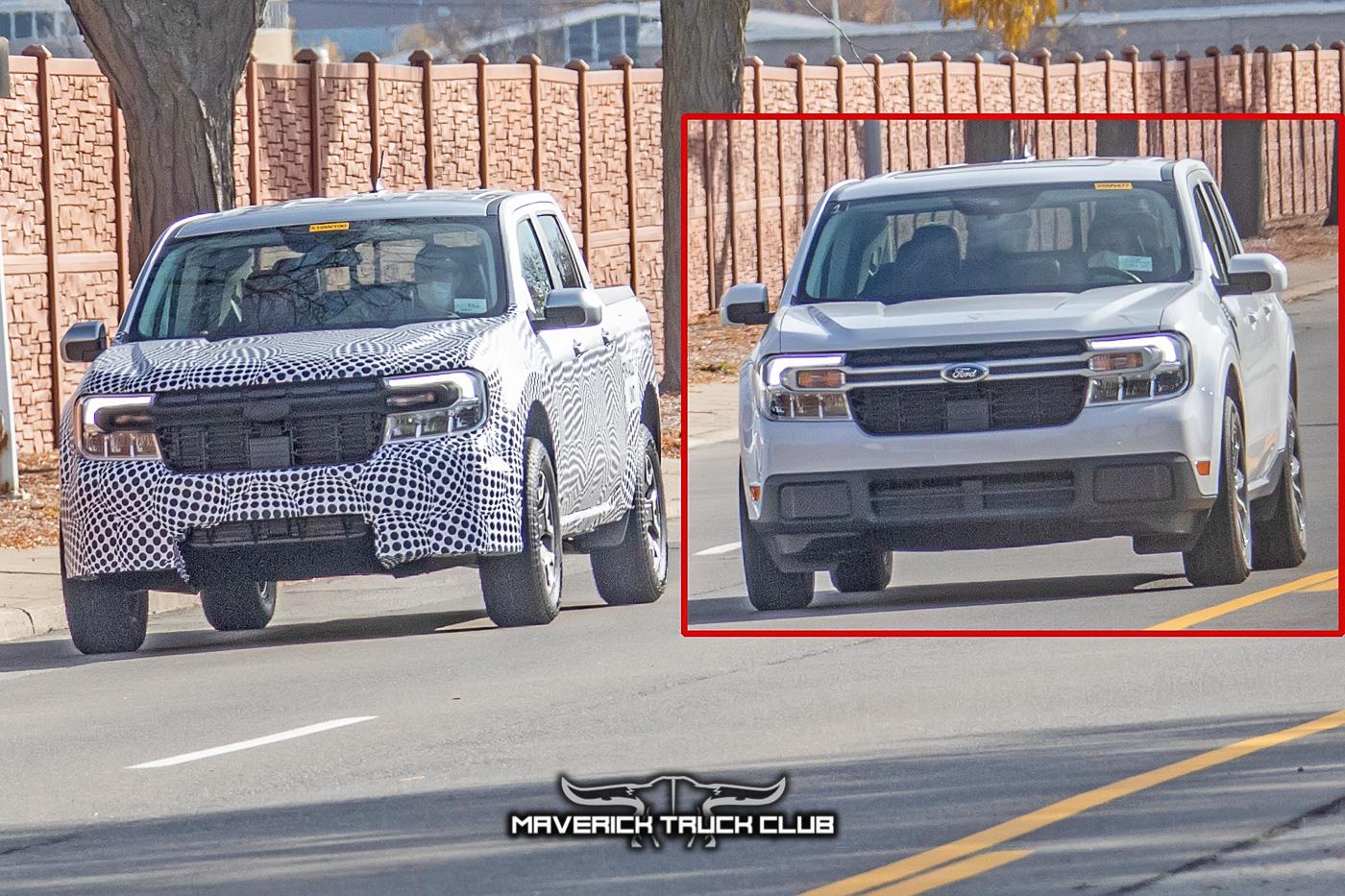 Ford Maverick Rattler Maverick Off-Road Prototype Spied Side-By-Side w/Standard Maverick + New Front Bumper Design maverick-rattler-offroad-upclose-prototype-spied-16