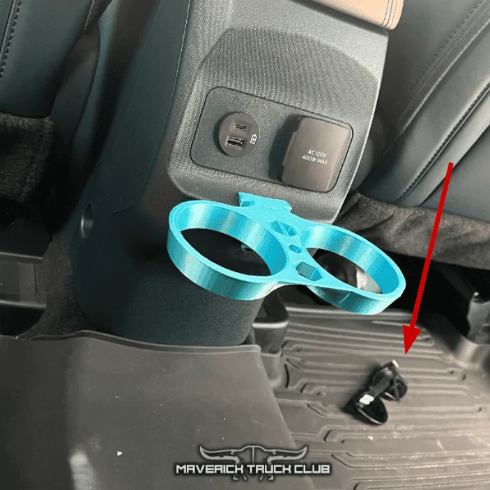 Ford Maverick Low Profile FITS Slot Cupholder 3D printed for 2022 Maverick holder