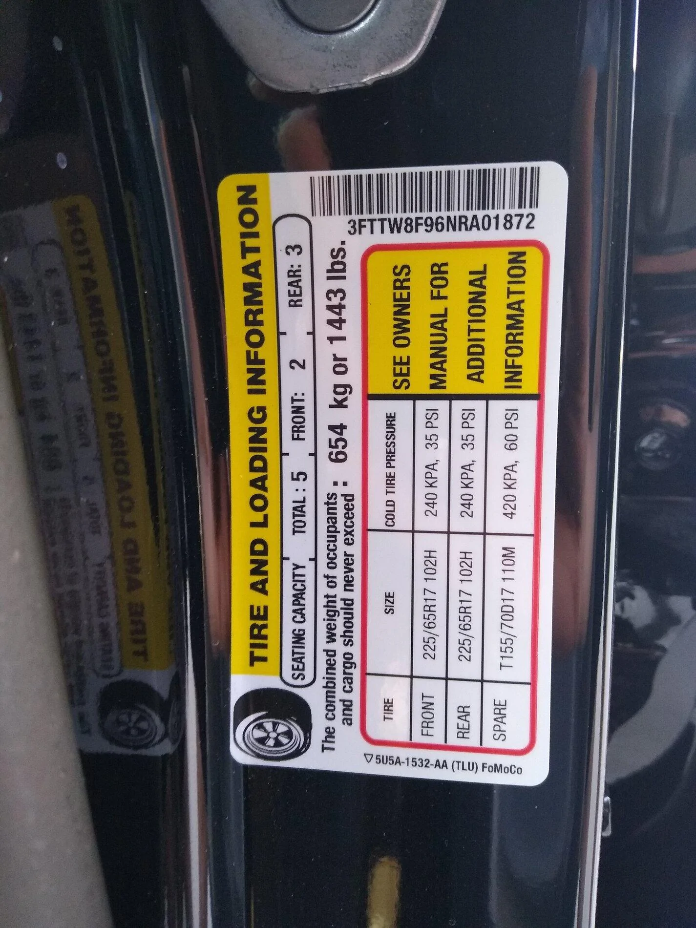 Ford Maverick Post your Payload Label Stickers Here IMG_20211111_160148452