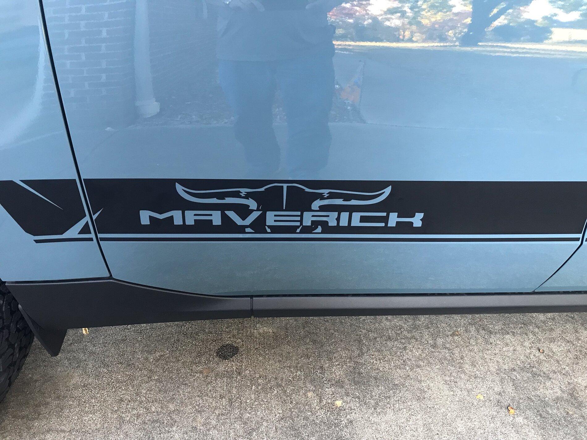 Ford Maverick Custom MTC inspired decals and BF Goodrich K02 245/65/17 tires installed today IMG_1454