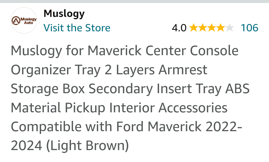 Ford Maverick Disappointed in Muslogy center console tray! Bad mould? Screenshot_20240524-184102~2