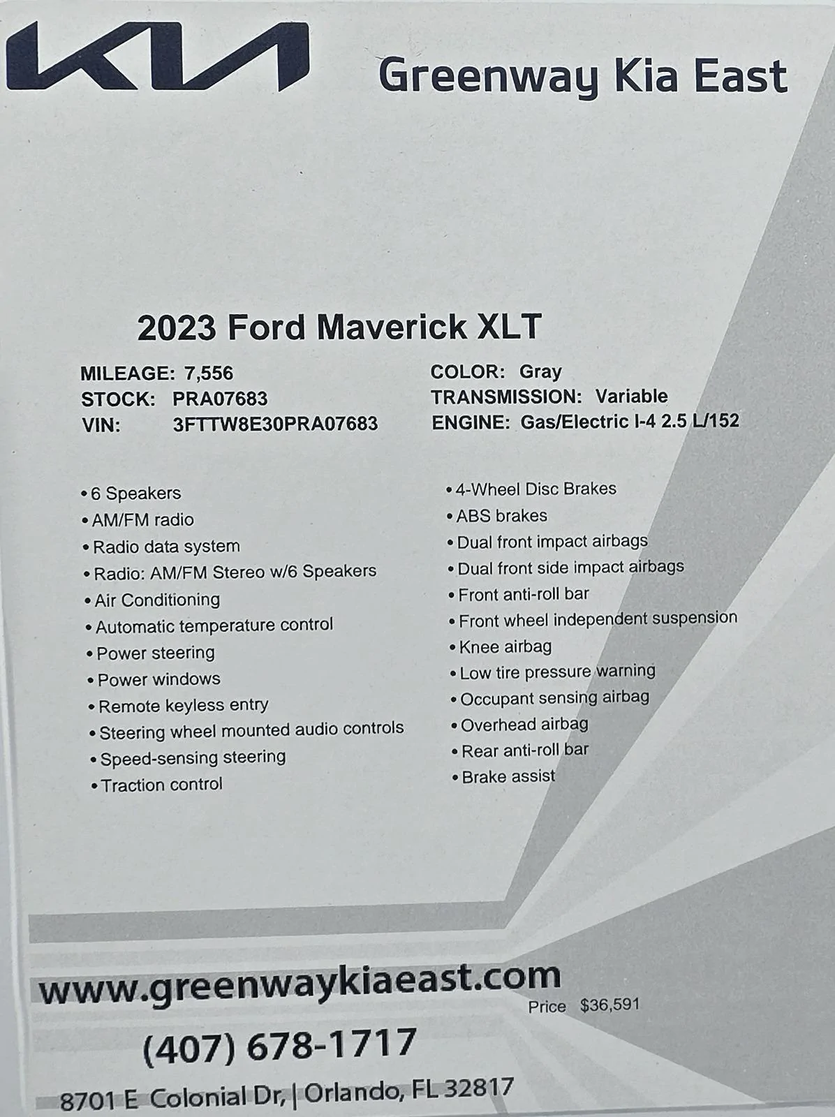 Ford Maverick Used Maverick Prices ... Ford.Maverick.KIA.East.02