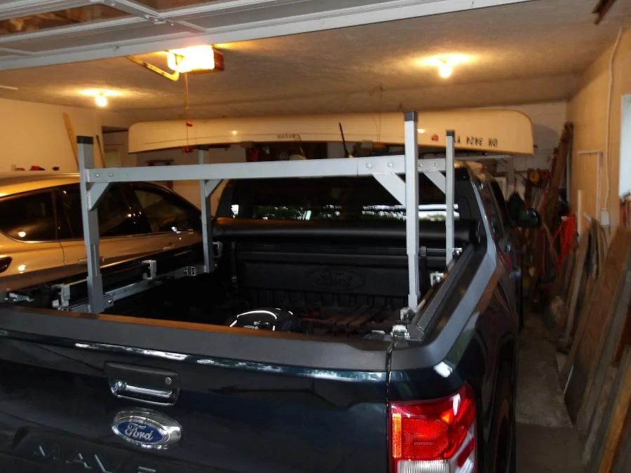 Ford Maverick Low budget bed rack installed on side bed rails 100_0998_S