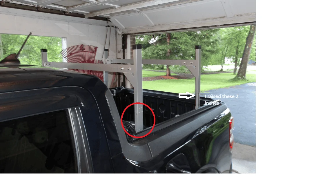Ford Maverick Low budget bed rack installed on side bed rails Untitled