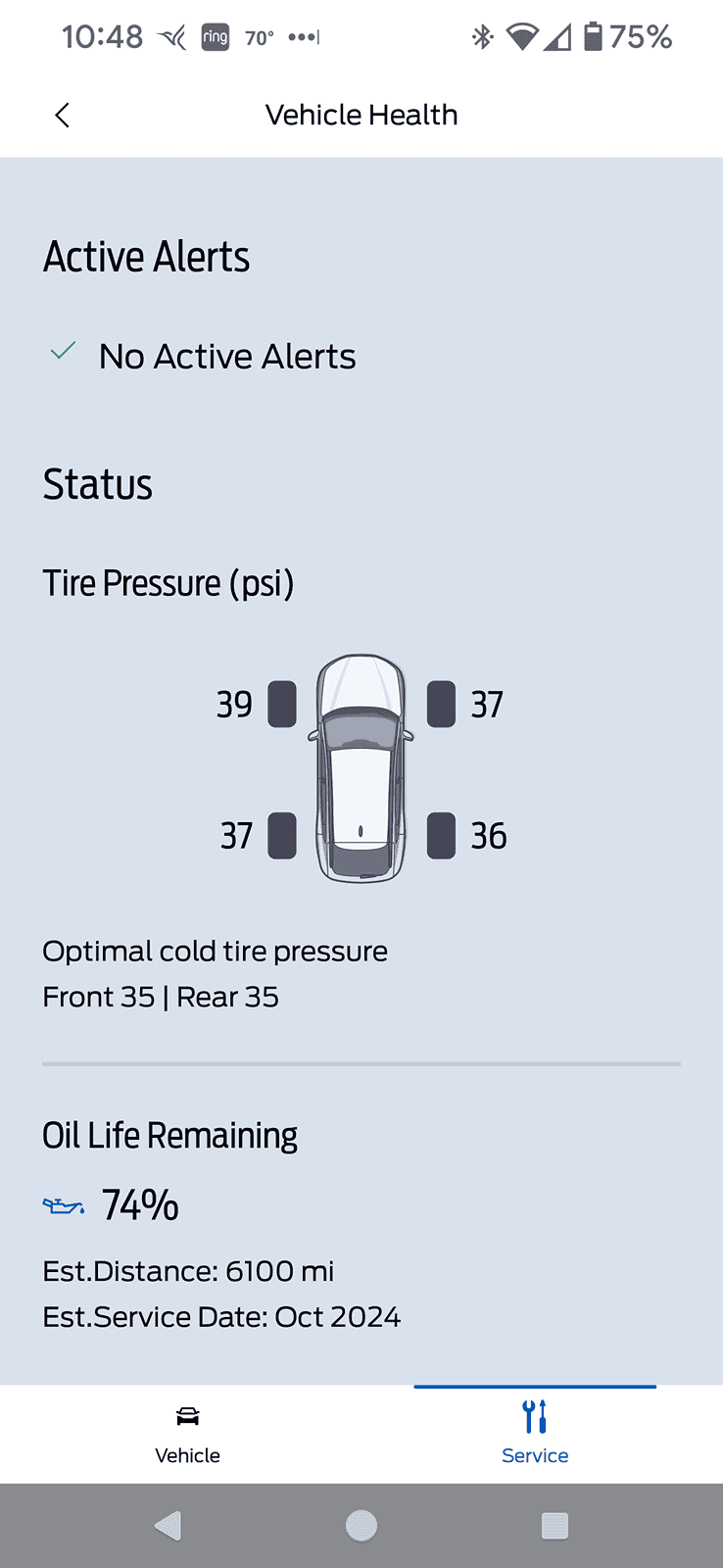 Ford Maverick Tire pressure sensors Screenshot_20240528-104821