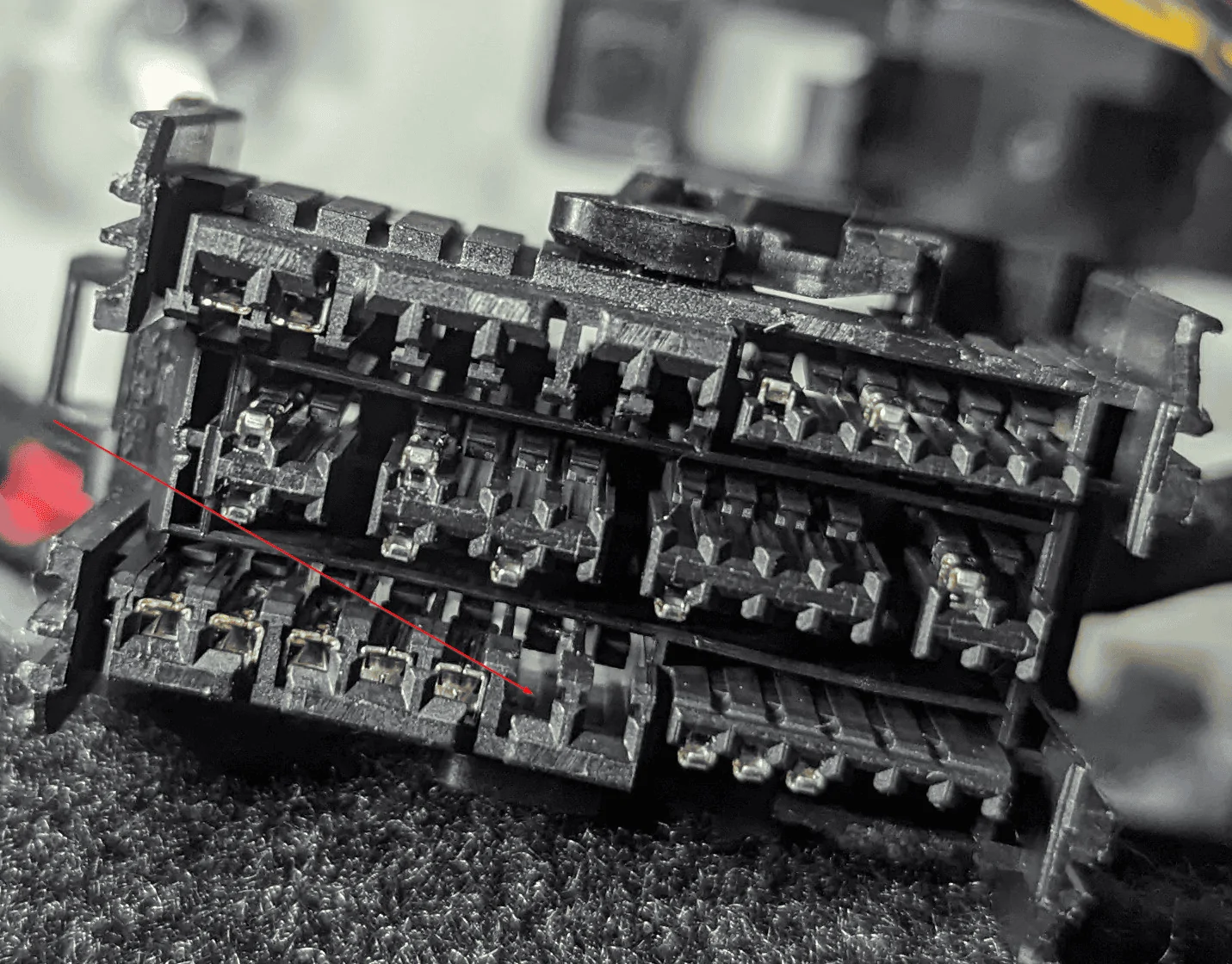 Ford Maverick F-150 Fog Lamp Switch and Wire Harness Installed in Maverick - DIY BCM Pin Placement2