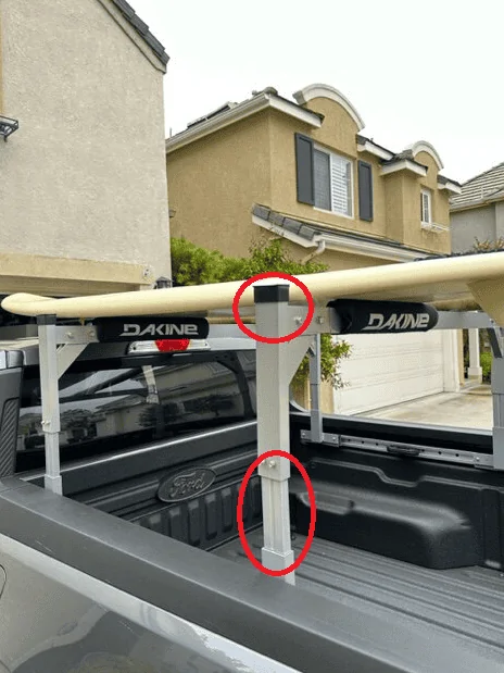 Ford Maverick Low budget bed rack installed on side bed rails Screenshot 5_28png