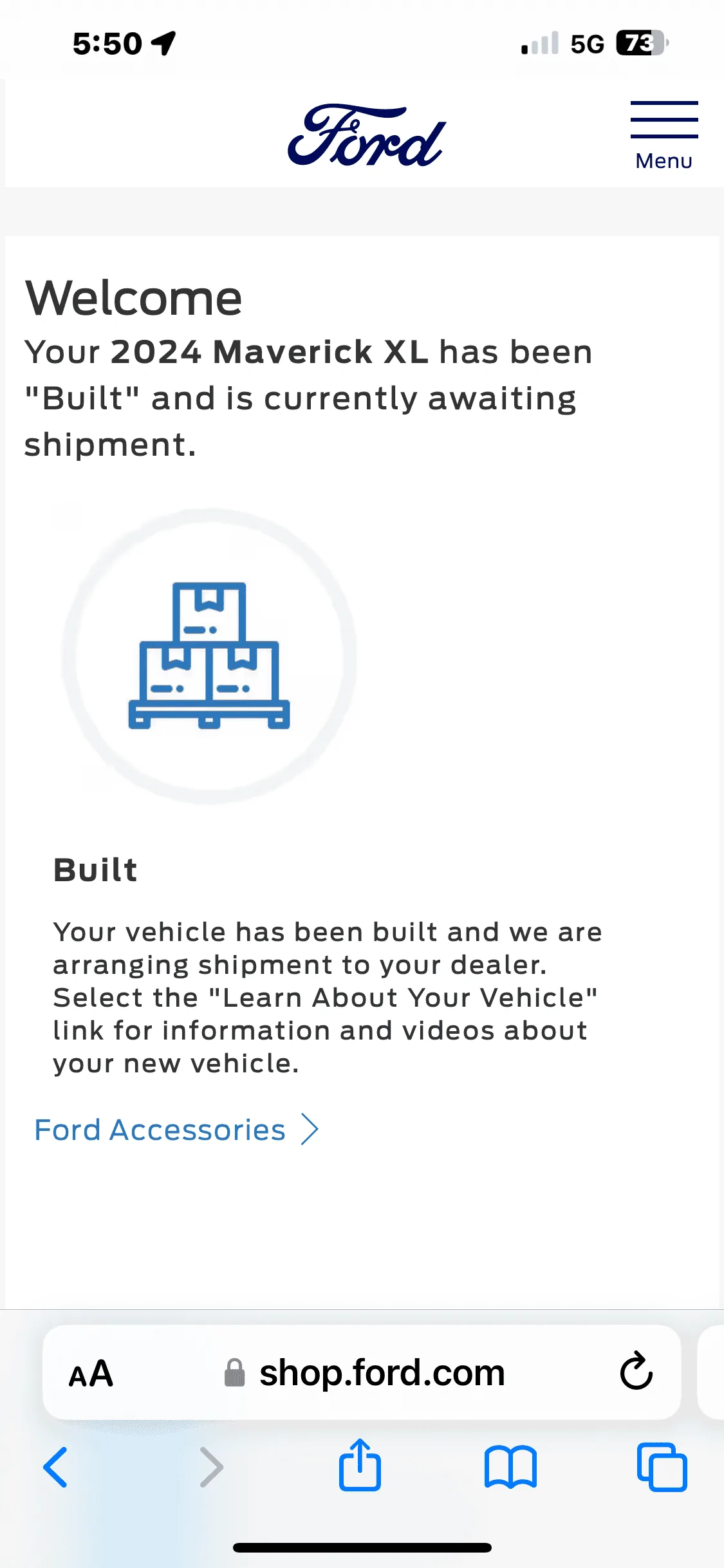 Ford Maverick My order is built awaiting shipment IMG_5099