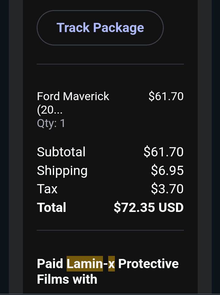 Ford Maverick Lamin-X headlight protection kit - clear - NEW - $60 Screenshot_20240531-154830