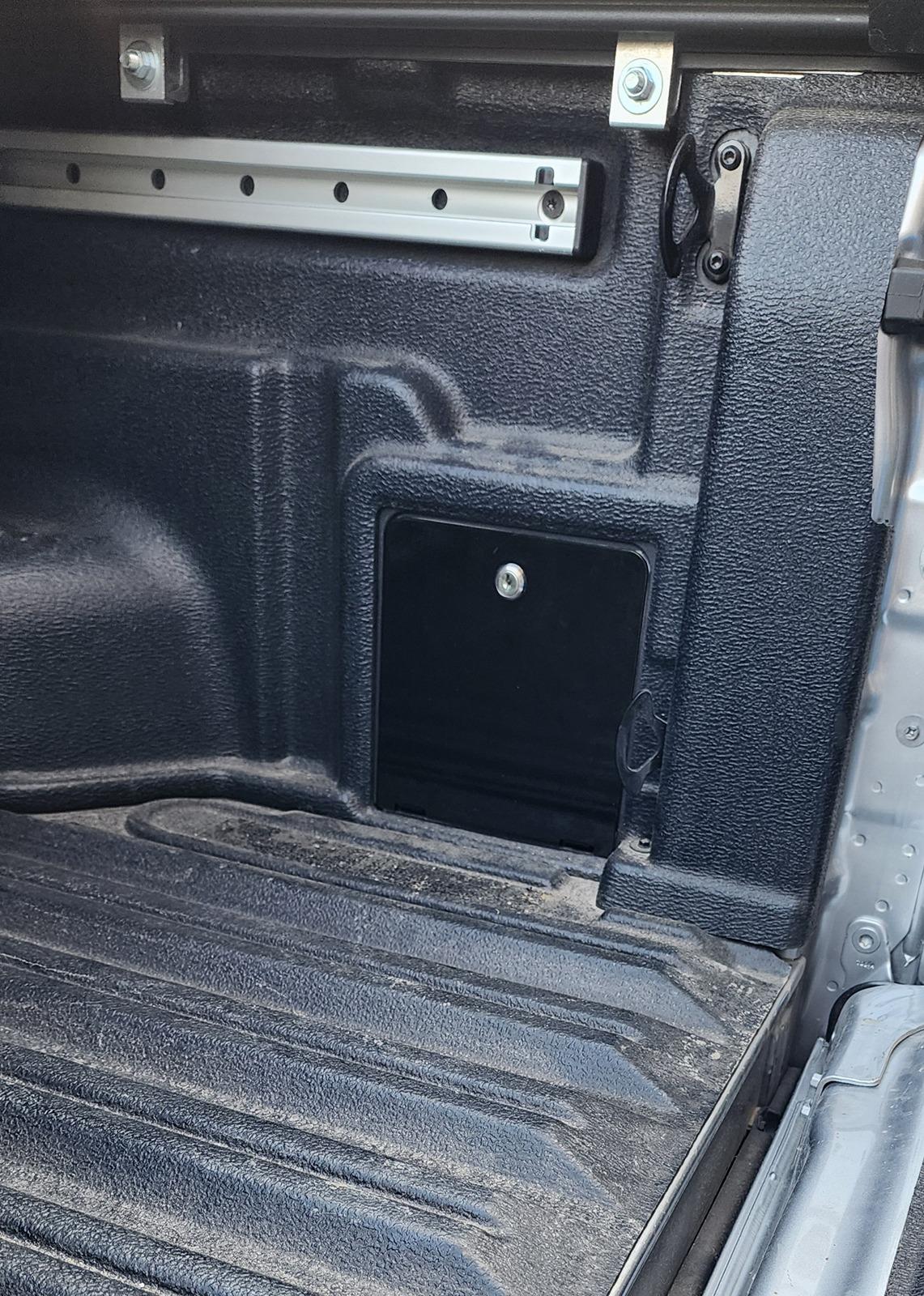 Ford Maverick Bed cubby door lock? 20240429_182014