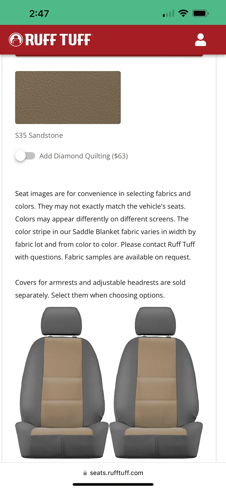 Ford Maverick Help me decide which color seat covers IMG_3933