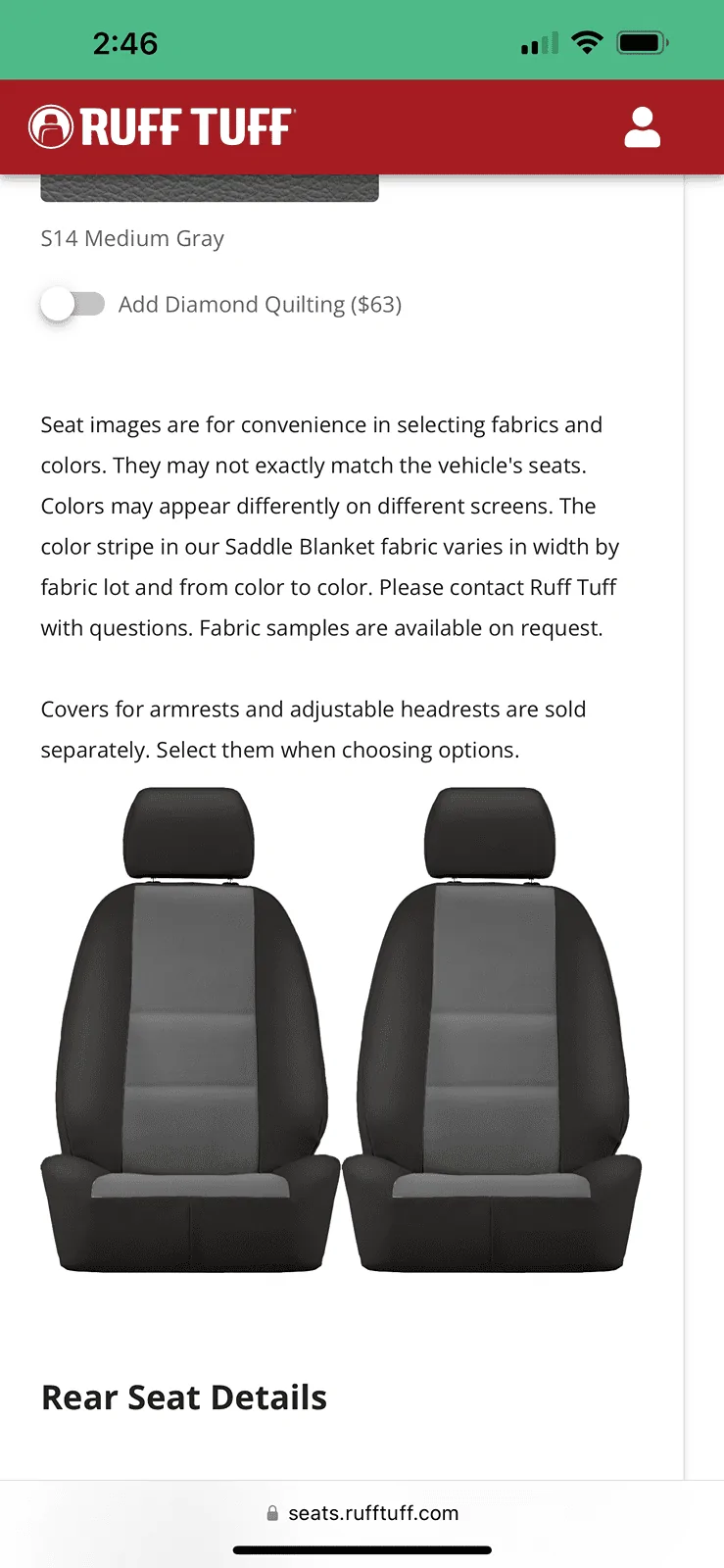 Ford Maverick Help me decide which color seat covers IMG_3932
