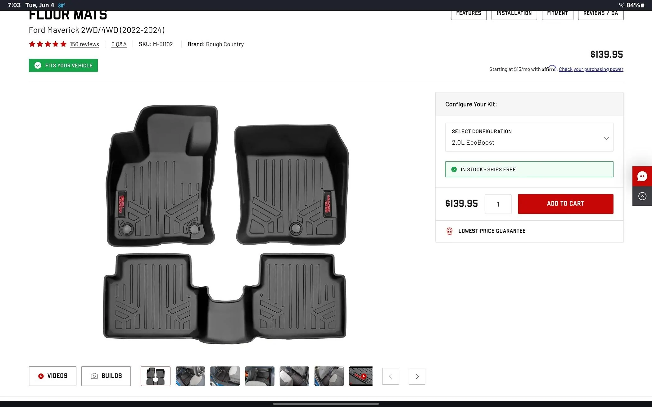 Ford Maverick Rugged all weather floor mats recommendations plz. :) Screenshot_20240604_190302_Chrom