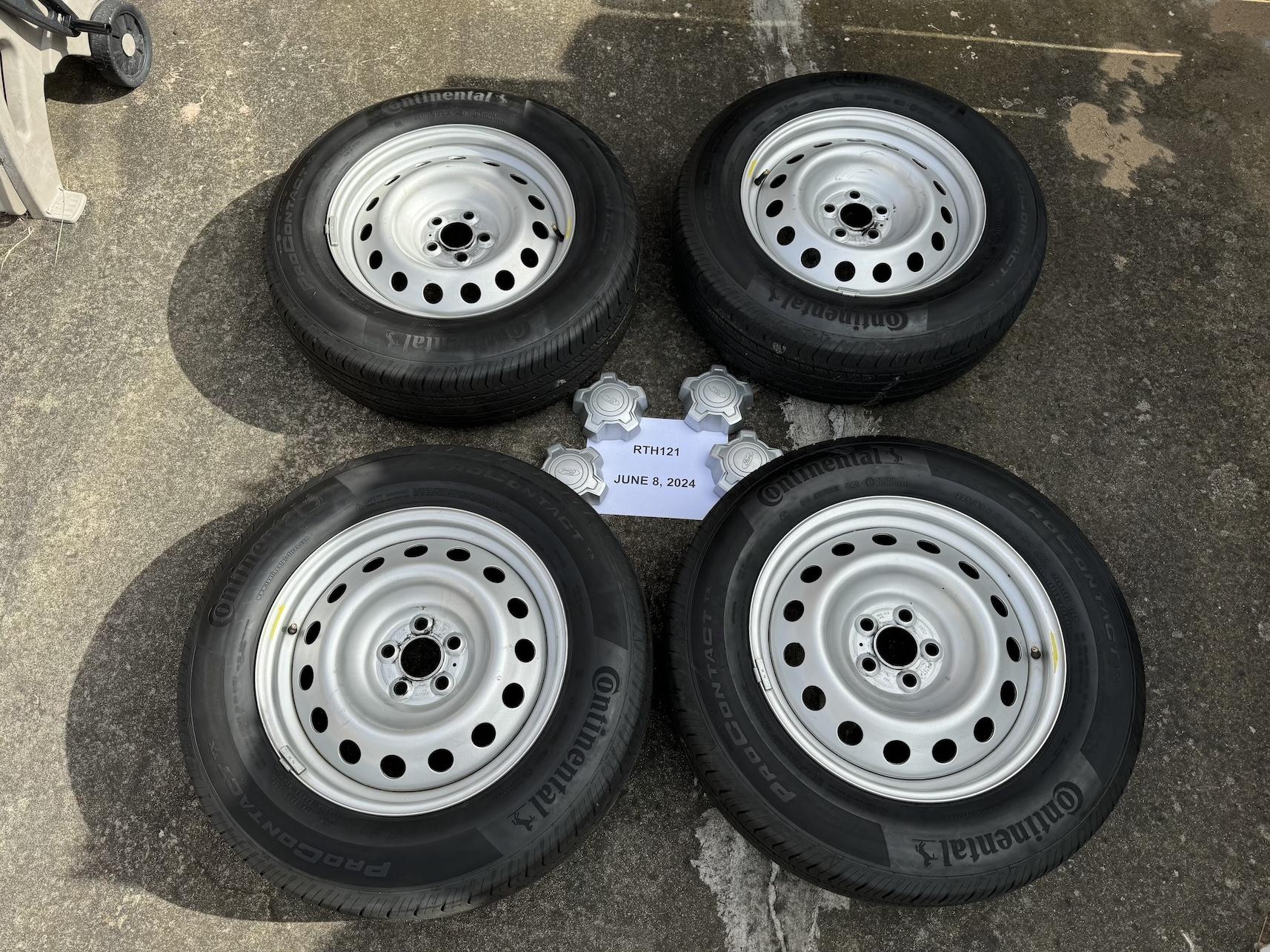 Ford Maverick Steelies w/ tires - no tpms - $100 - 3 left Maverick Tire 01