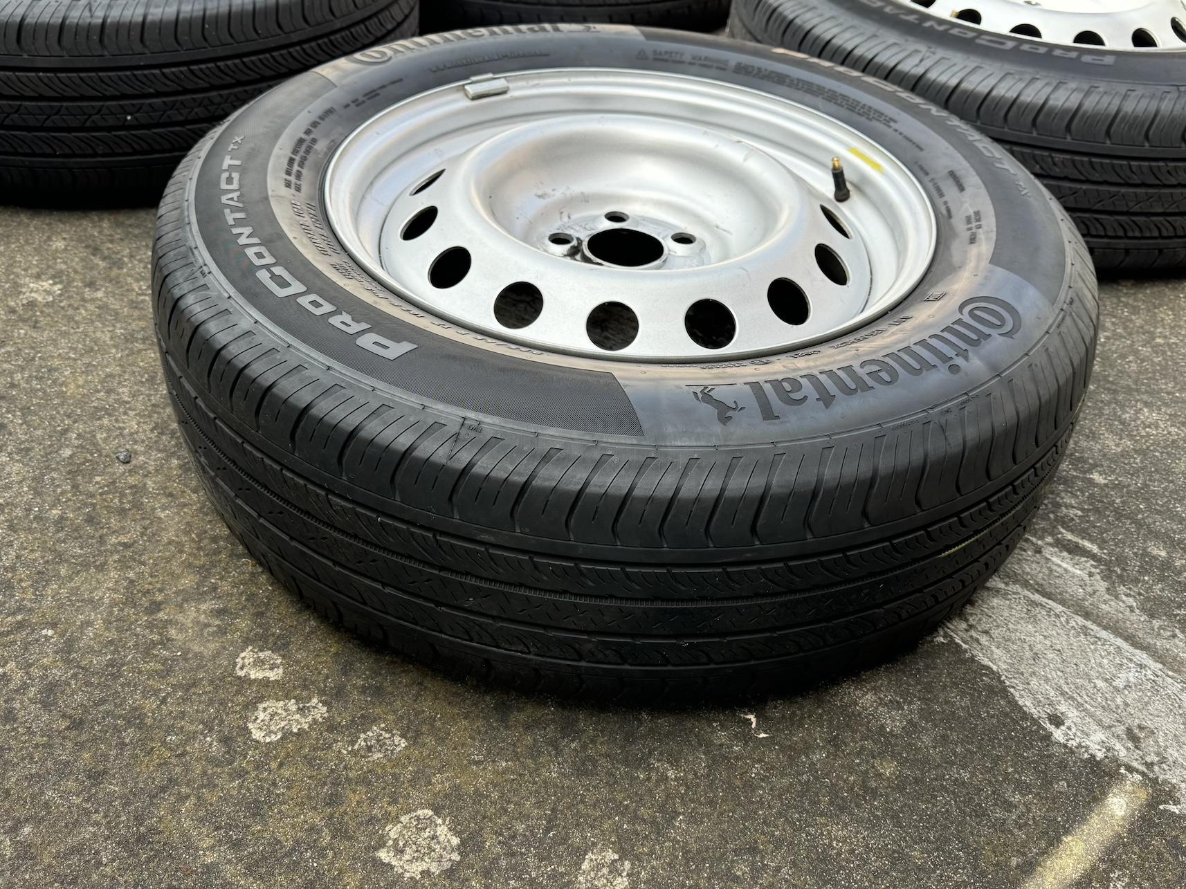 Ford Maverick Steelies w/ tires - no tpms - $100 - 3 left Maverick Tire 04