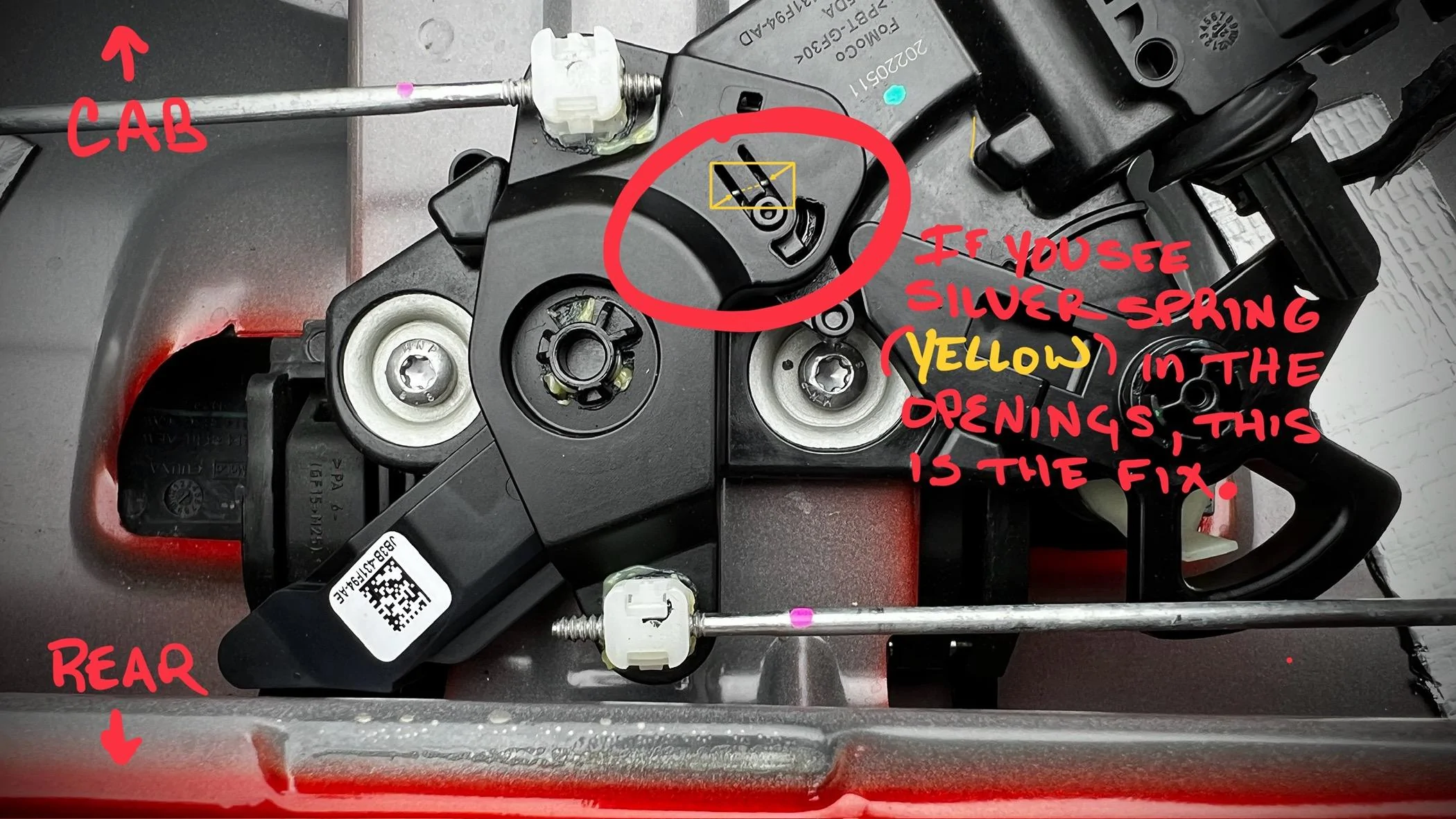 Ford Maverick Tailgate stuck closed — possible solution IMG_7640