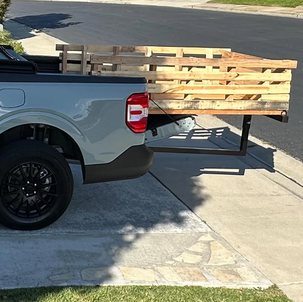 Ford Maverick Harbor Freight Bed Extender in Use IMG_1754