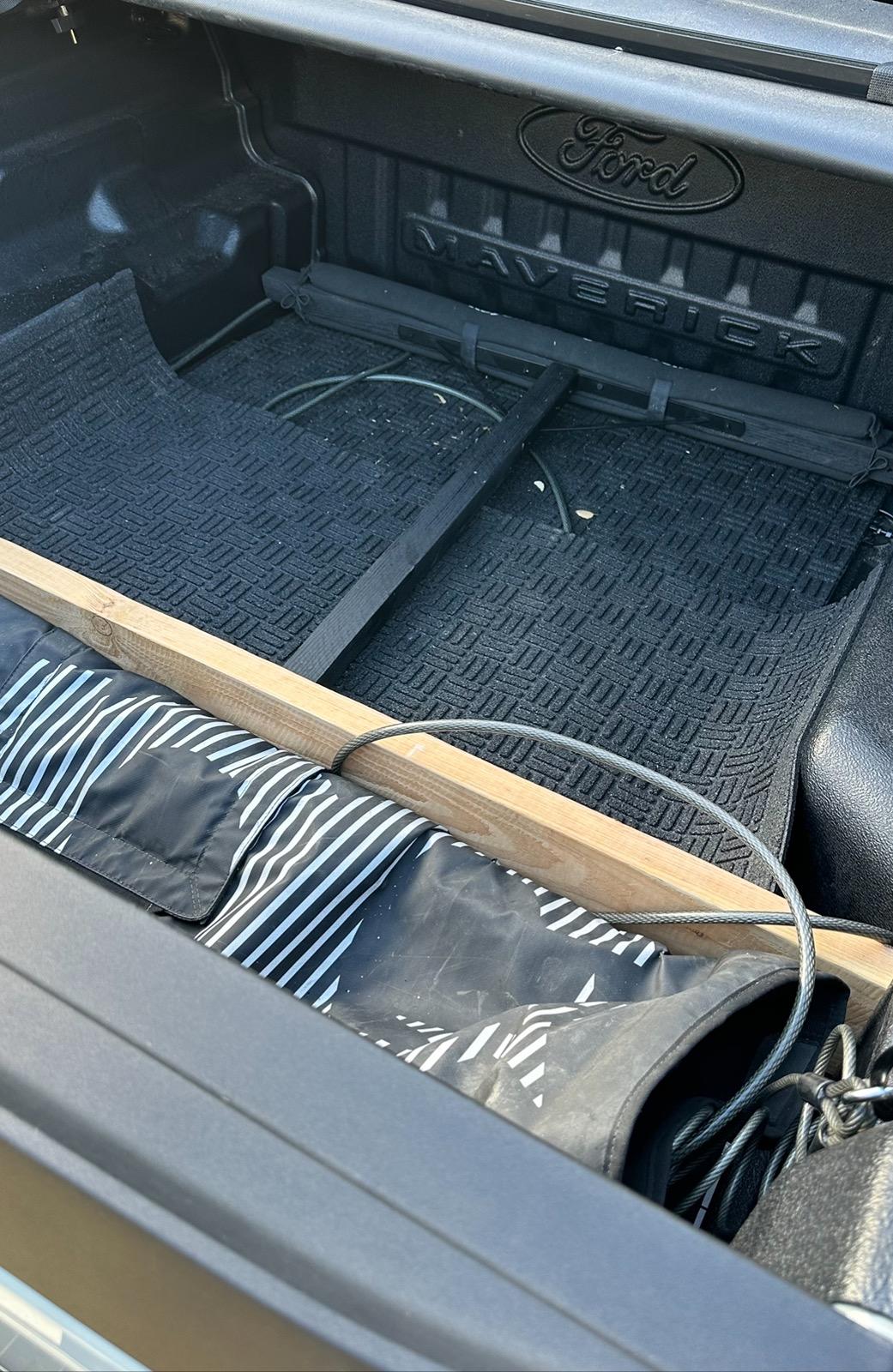Ford Maverick Harbor Freight Bed Extender in Use IMG_1766
