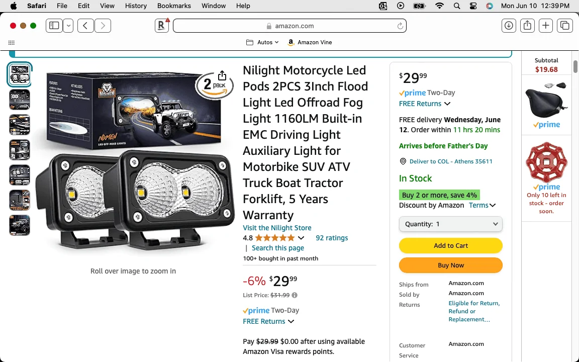 Ford Maverick Ditch Lights Installed Screenshot 2024-06-10 at 12.39.37 PM