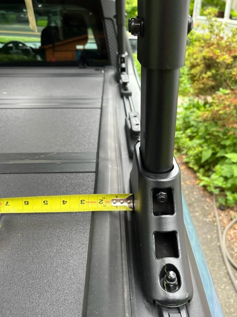 Ford Maverick Elevate Kayak Rack and BAKFlip MX4 Tonneau cover installed clearanc