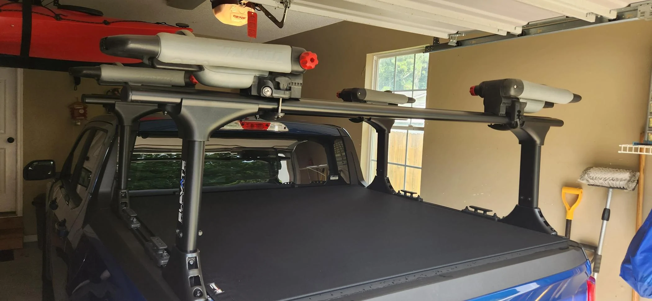 Ford Maverick Elevate Kayak Rack and BAKFlip MX4 Tonneau cover installed 20230808_105713