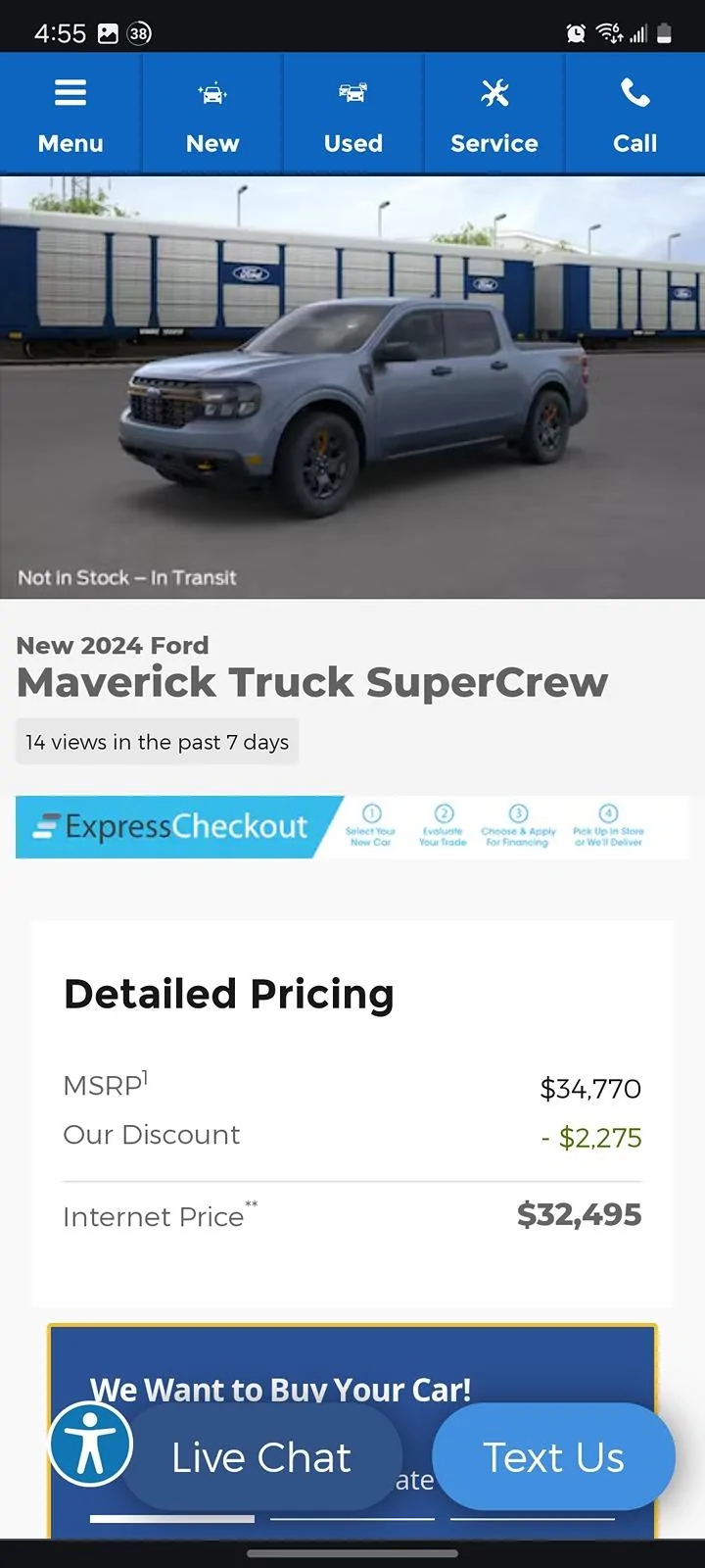 Ford Maverick Maverick limited supply over? Screenshot_20240516_165512_Chrom