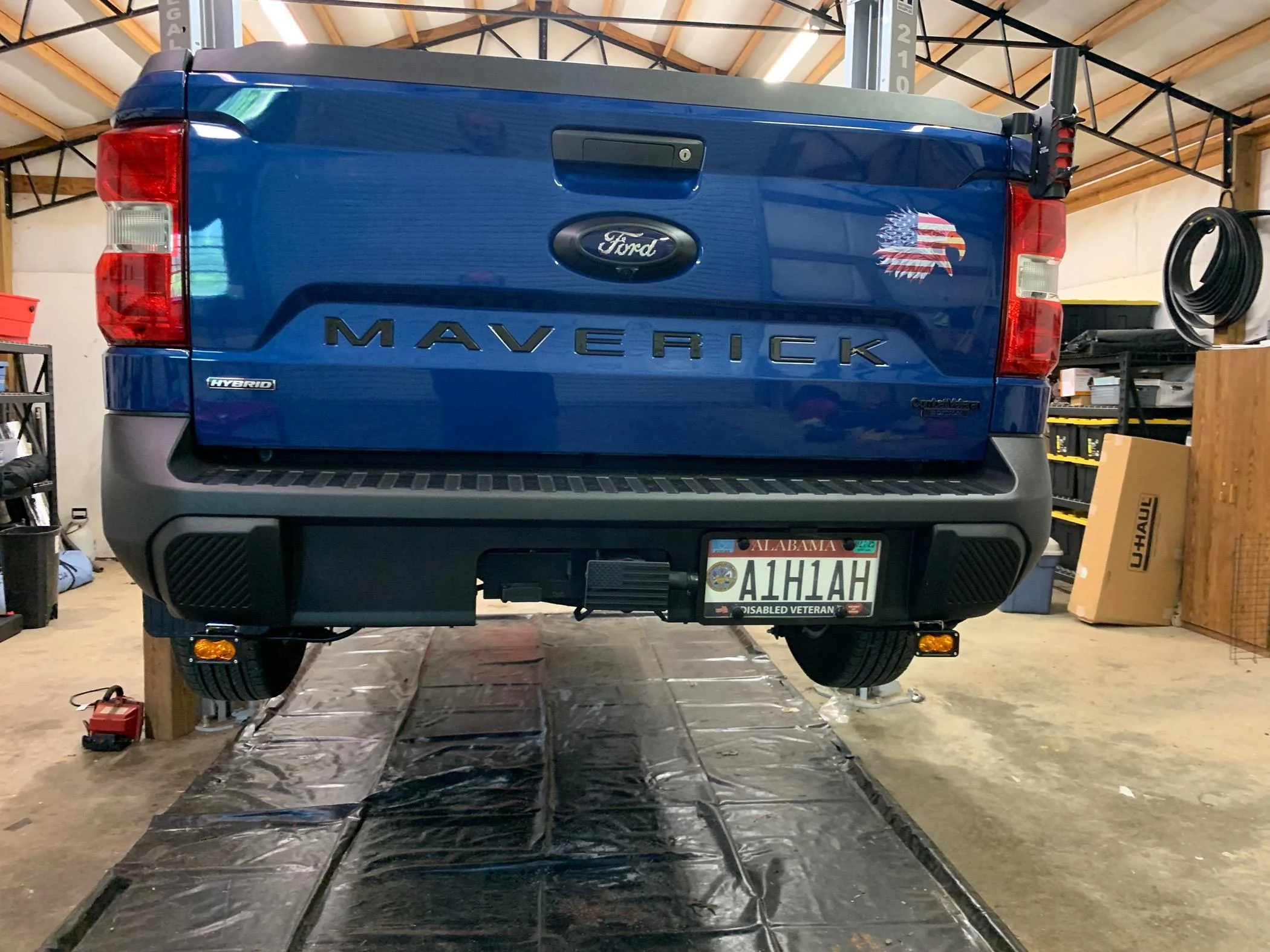 Ford Maverick Rear Facing Work Lights Installed IMG_1696