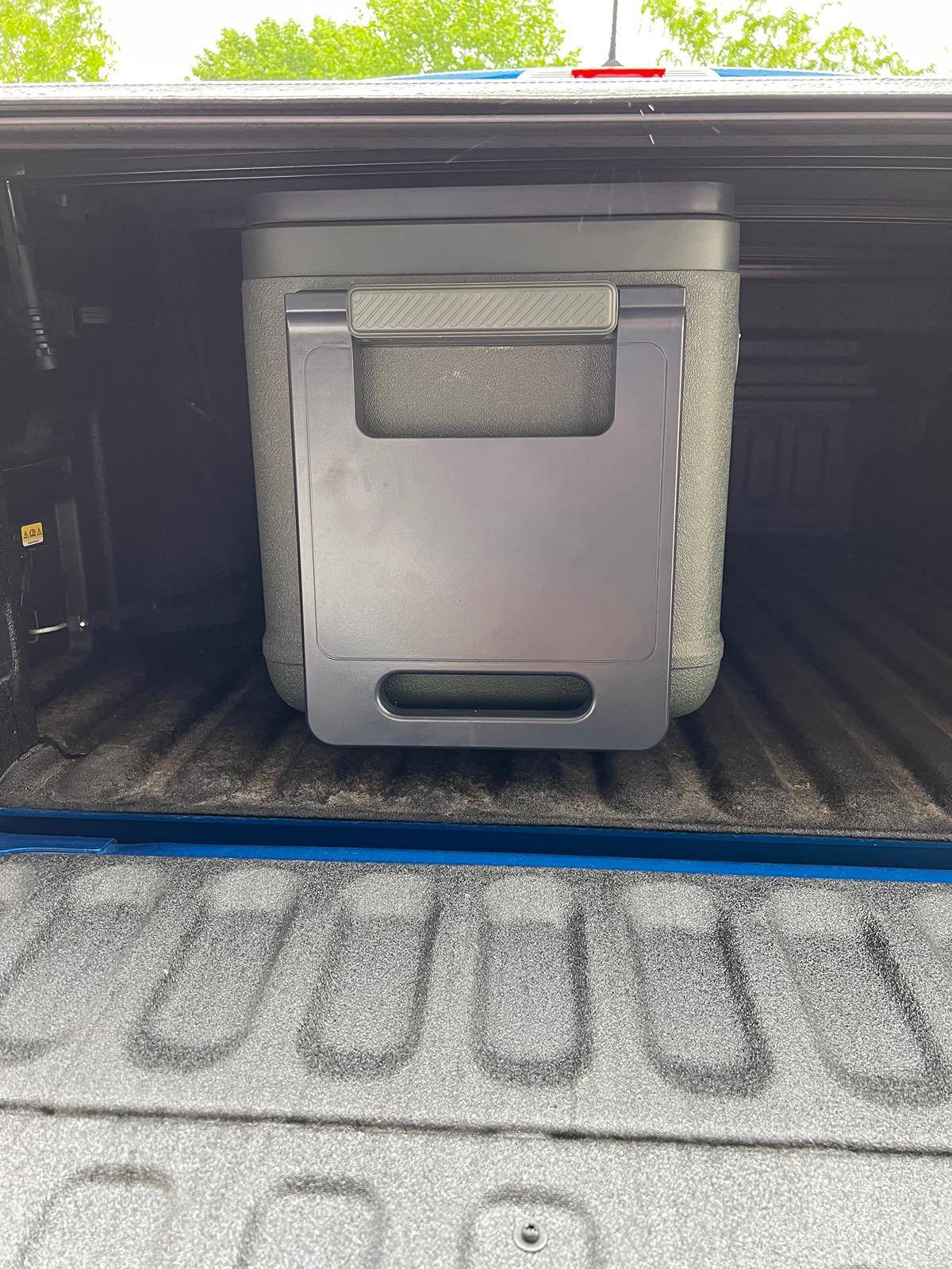 Ford Maverick Portable fridge in the heat IMG_8234