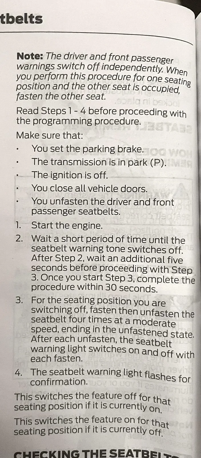 Ford Maverick How to Disable Seat Belt Reminder Ok Button Push? IMG_1992