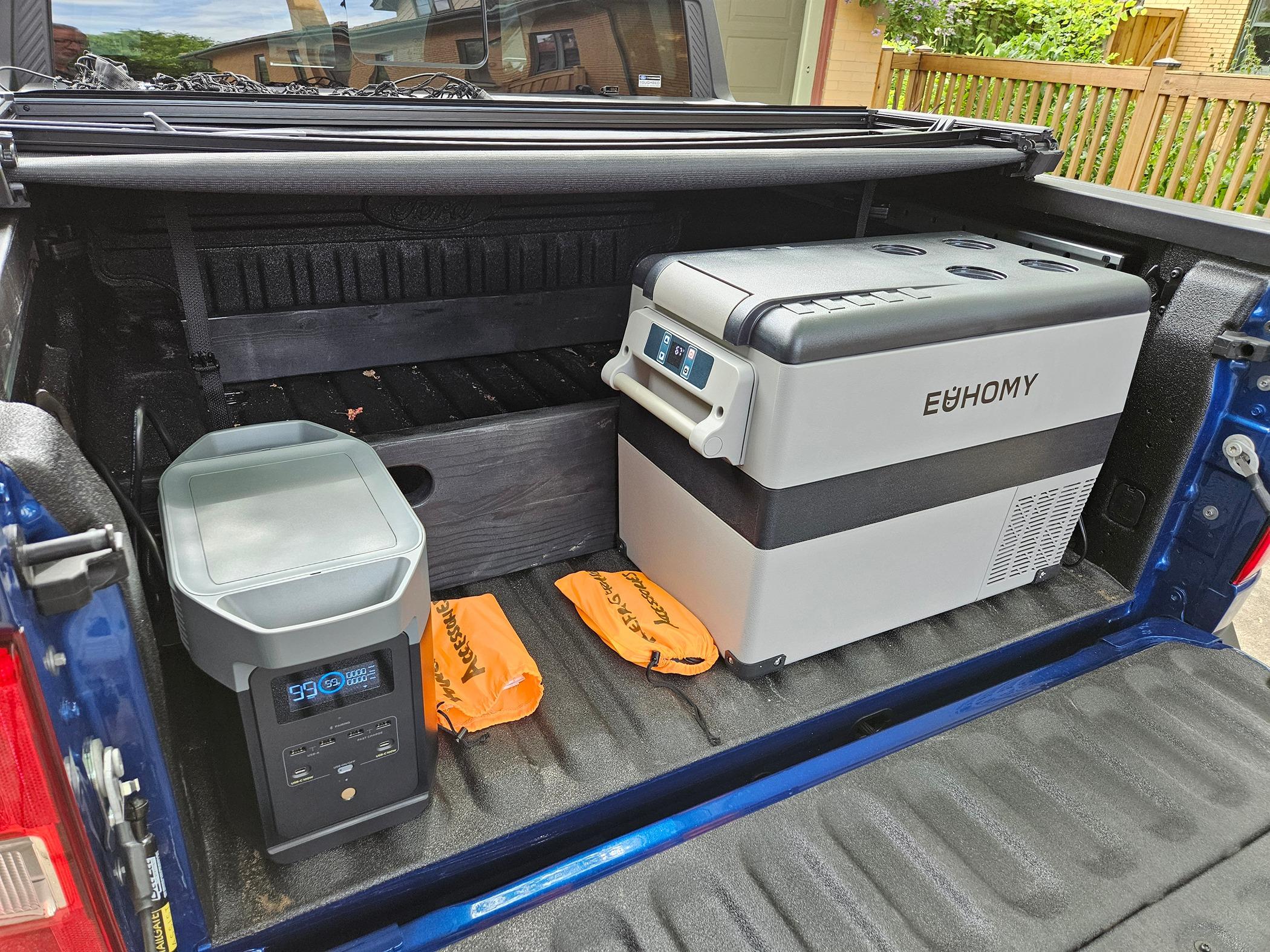 Ford Maverick Portable fridge in the heat 20240613_102257