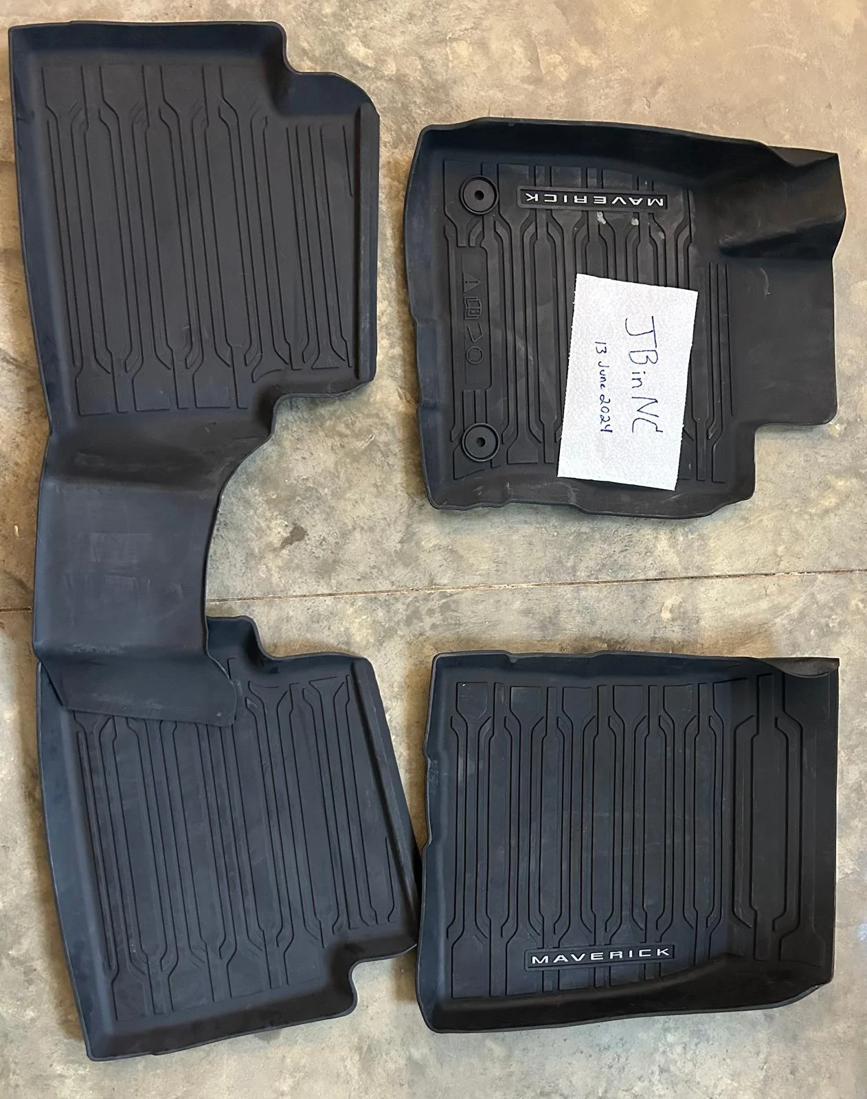 Ford Maverick OEM Rubber All Weather Floor Mats for gas (used) IMG_9898