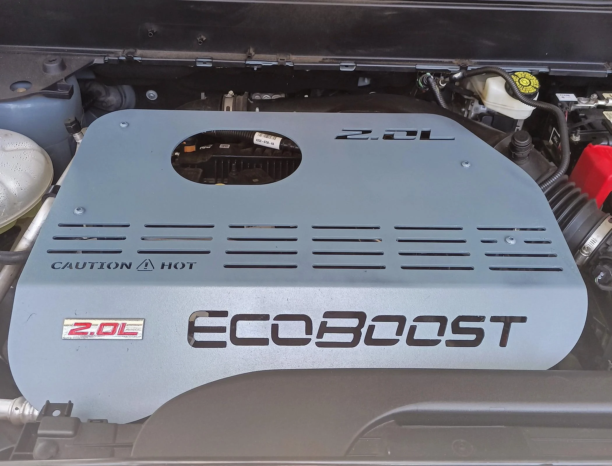 Ford Maverick 2.0 EcoBoost Engine Cover installed w/ custom painted lettering 20240430_123546_HDR~3