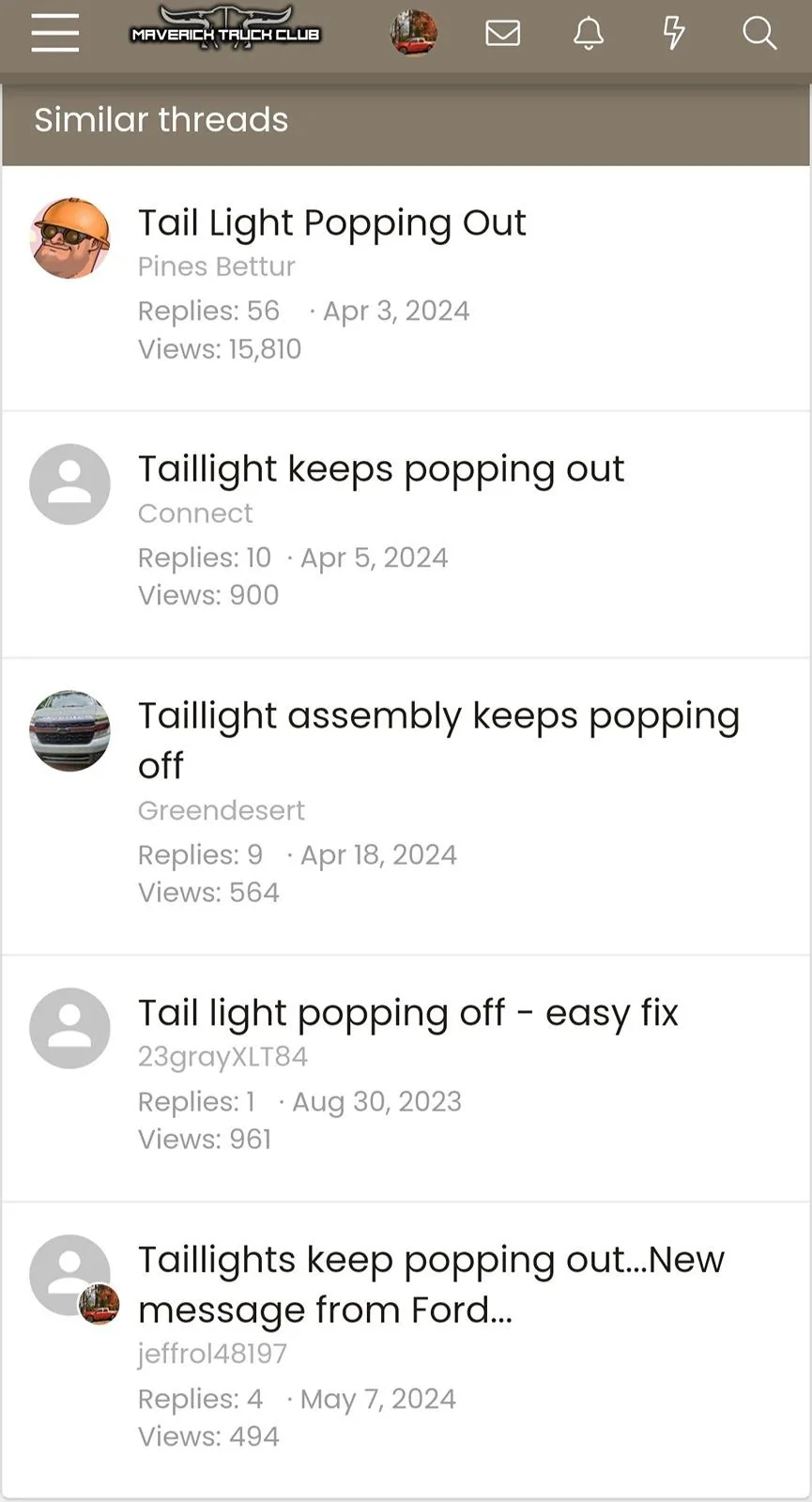 Ford Maverick Tail light keeps popping out…. 20240616_225138