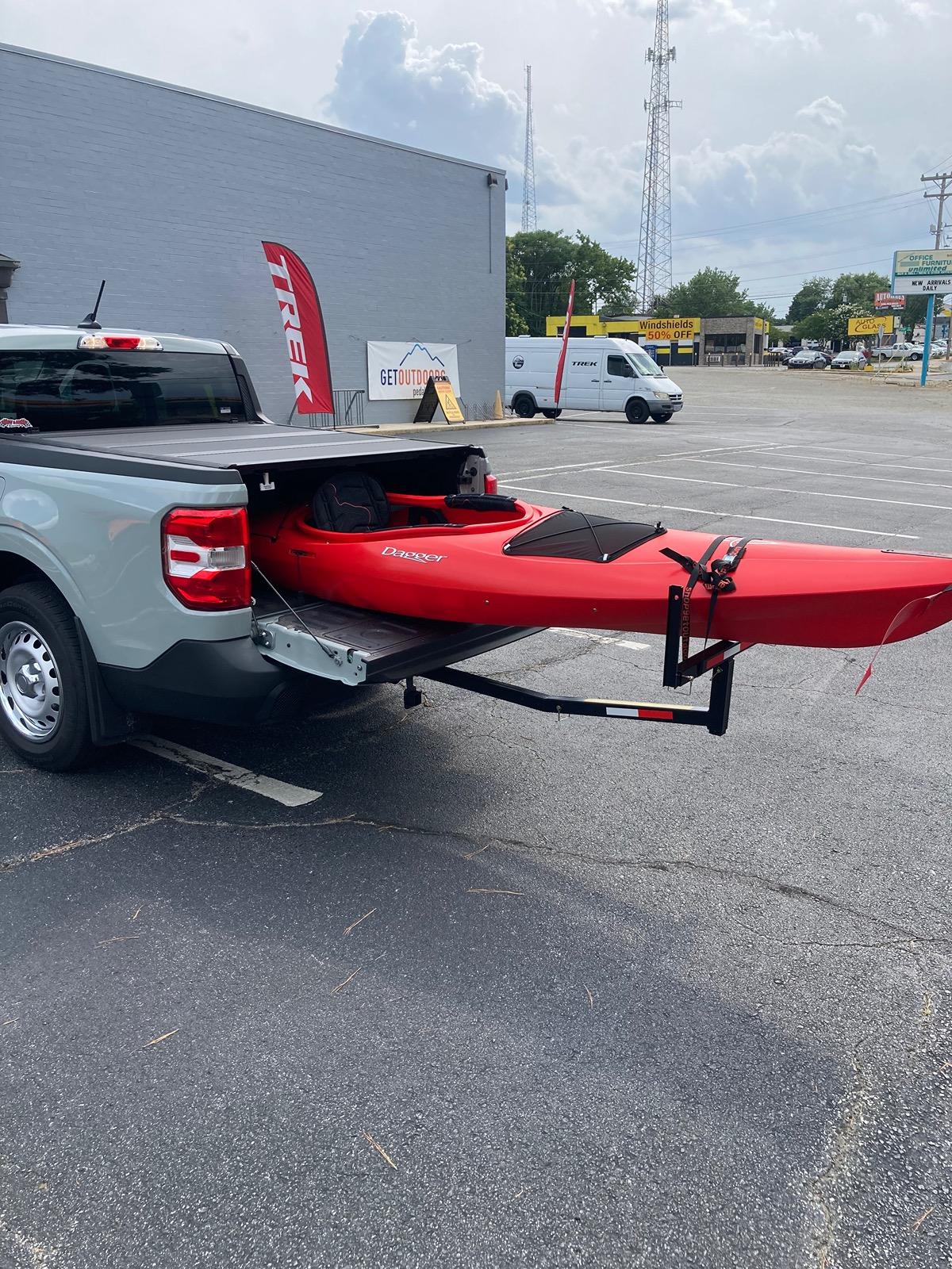 Ford Maverick Roof Rack vs Bed Rack, which is better for long Kayak? IMG_3570