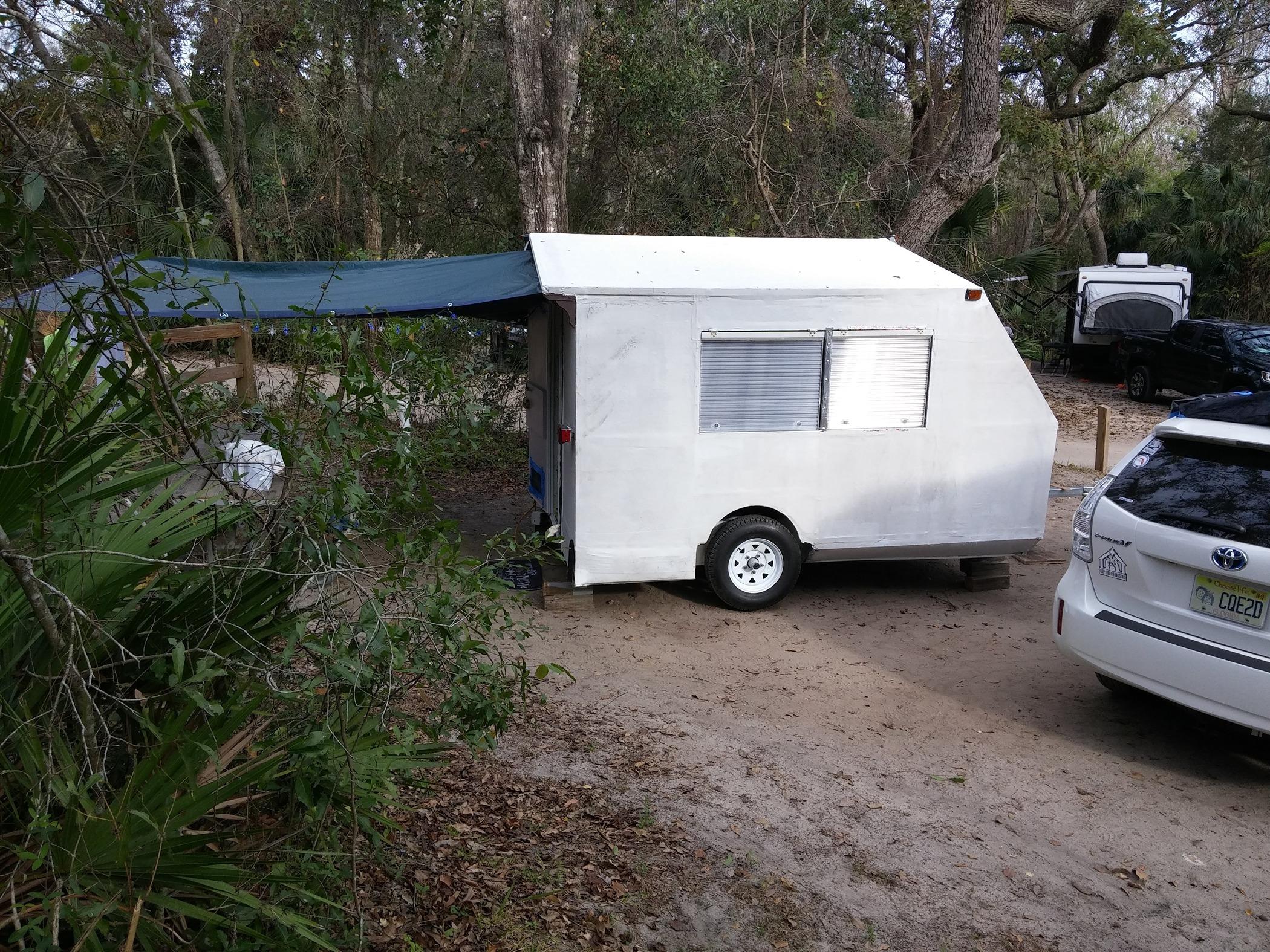 Ford Maverick Camping with Maverick Hybrid, which pulled travel trailer like a champ 20171227_151317
