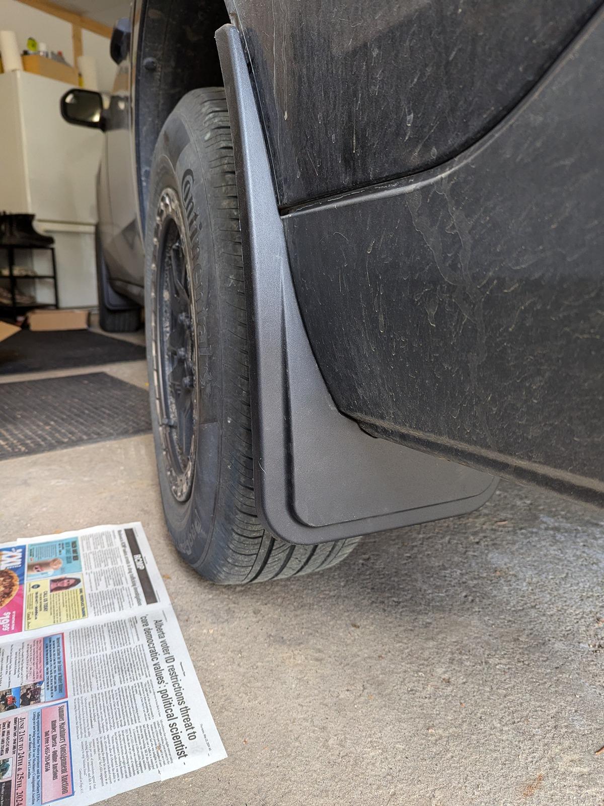 Ford Maverick Muslogy mud flaps installed PXL_20240619_220904688