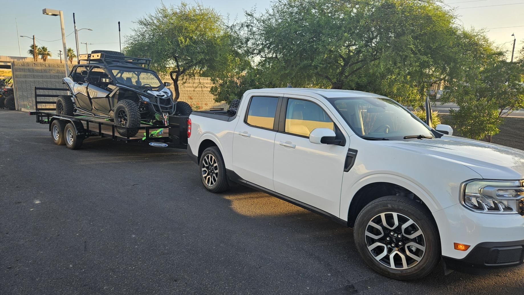 Ford Maverick Towing a Can Am Maverick with my Ford Maverick! 20240618_190521
